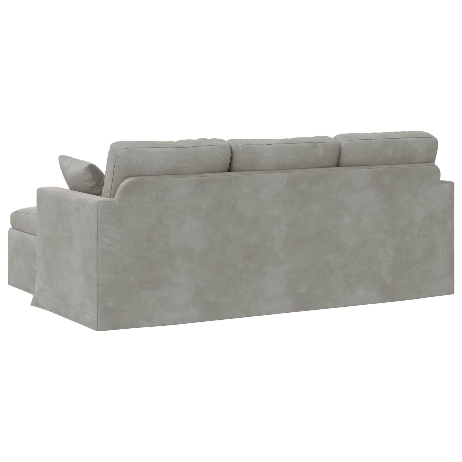 Sofa Hellgrau 198 x 134 x 80 cm Samt