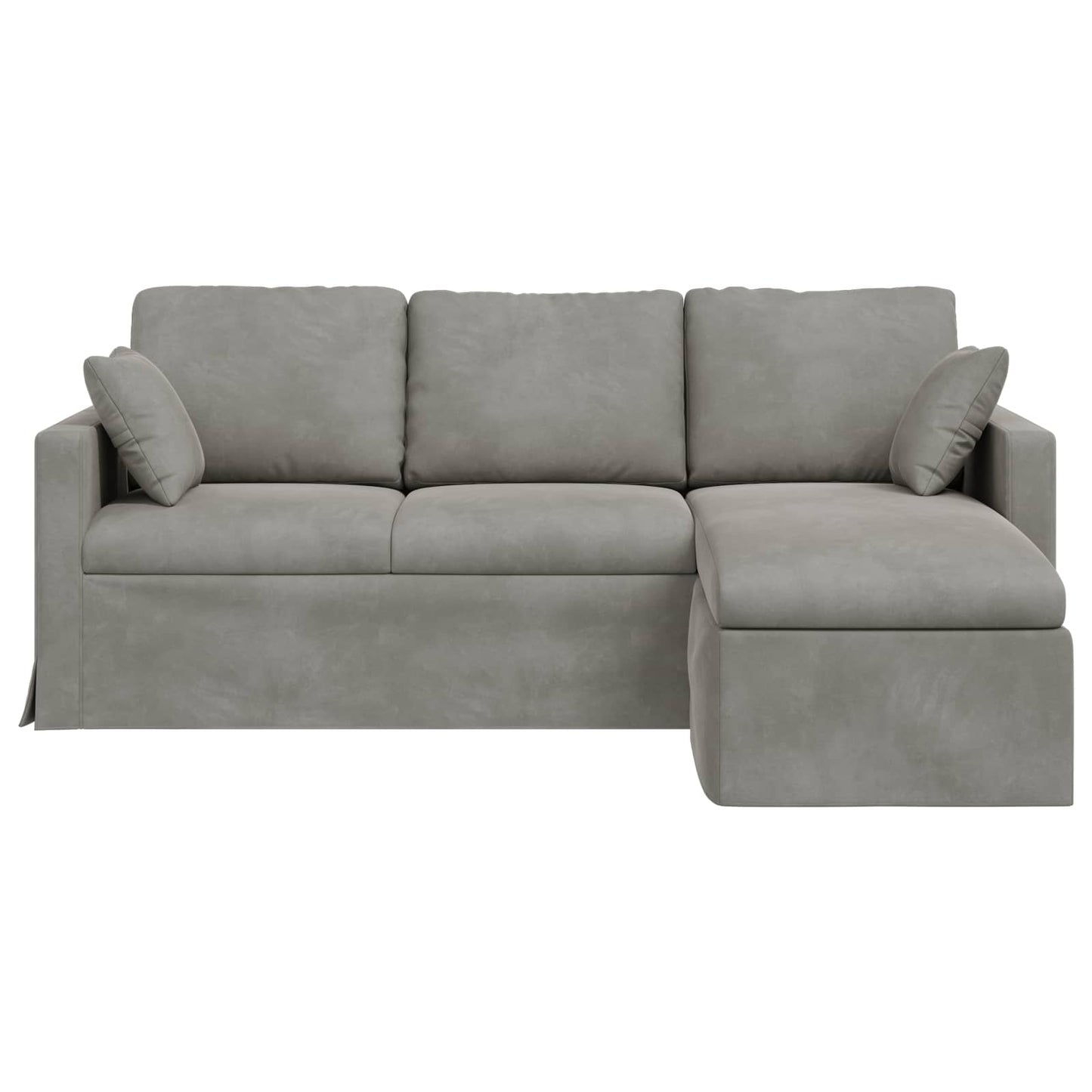 Sofa Hellgrau 198 x 134 x 80 cm Samt