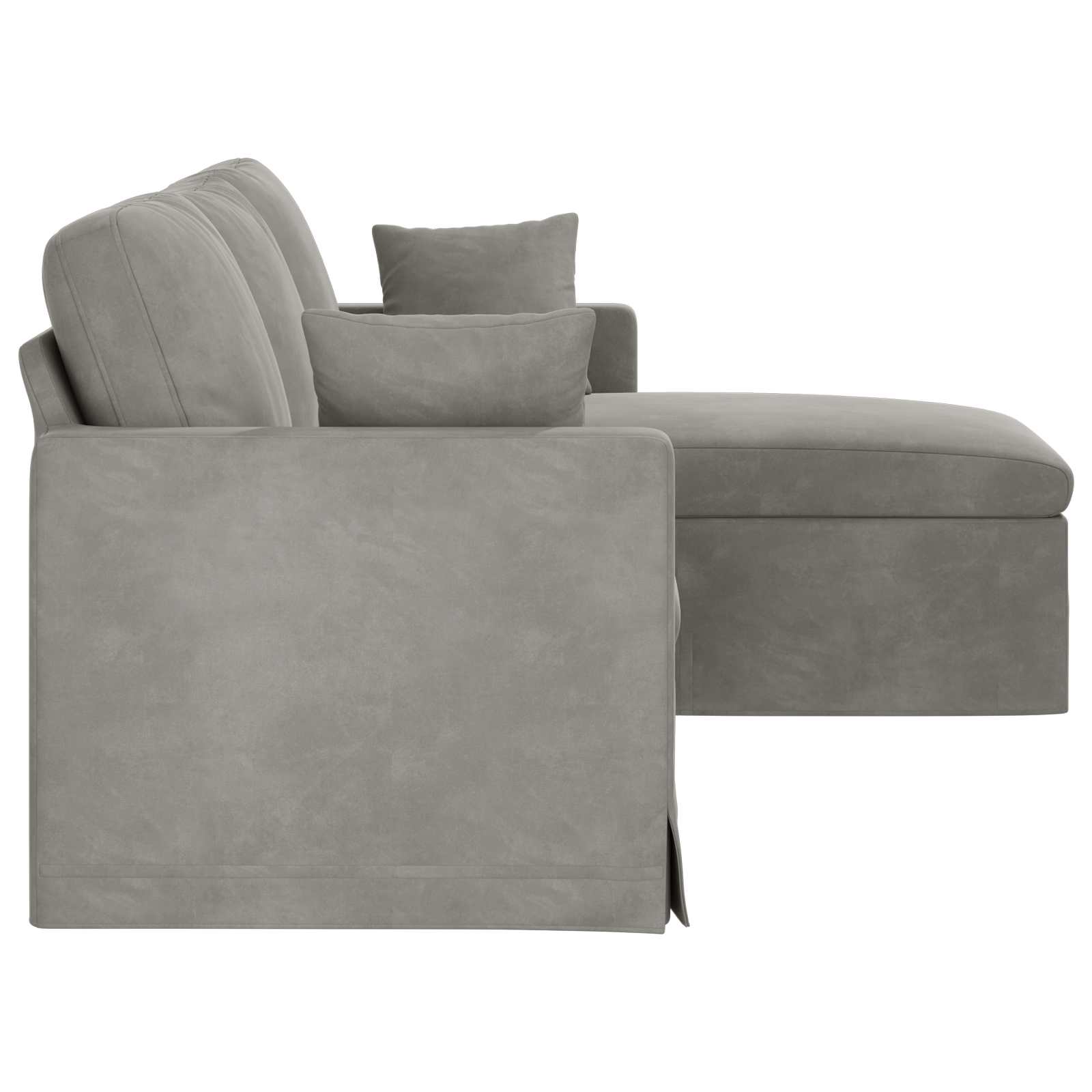 Sofa Hellgrau 198 x 134 x 80 cm Samt