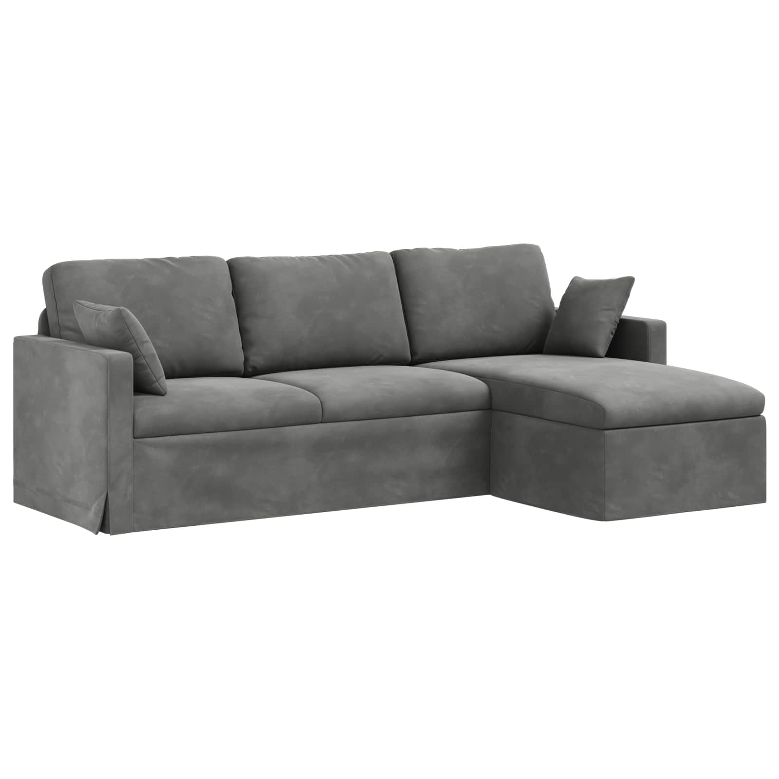 Sofa Dunkelgrau 228 x 134 x 80 cm Samt