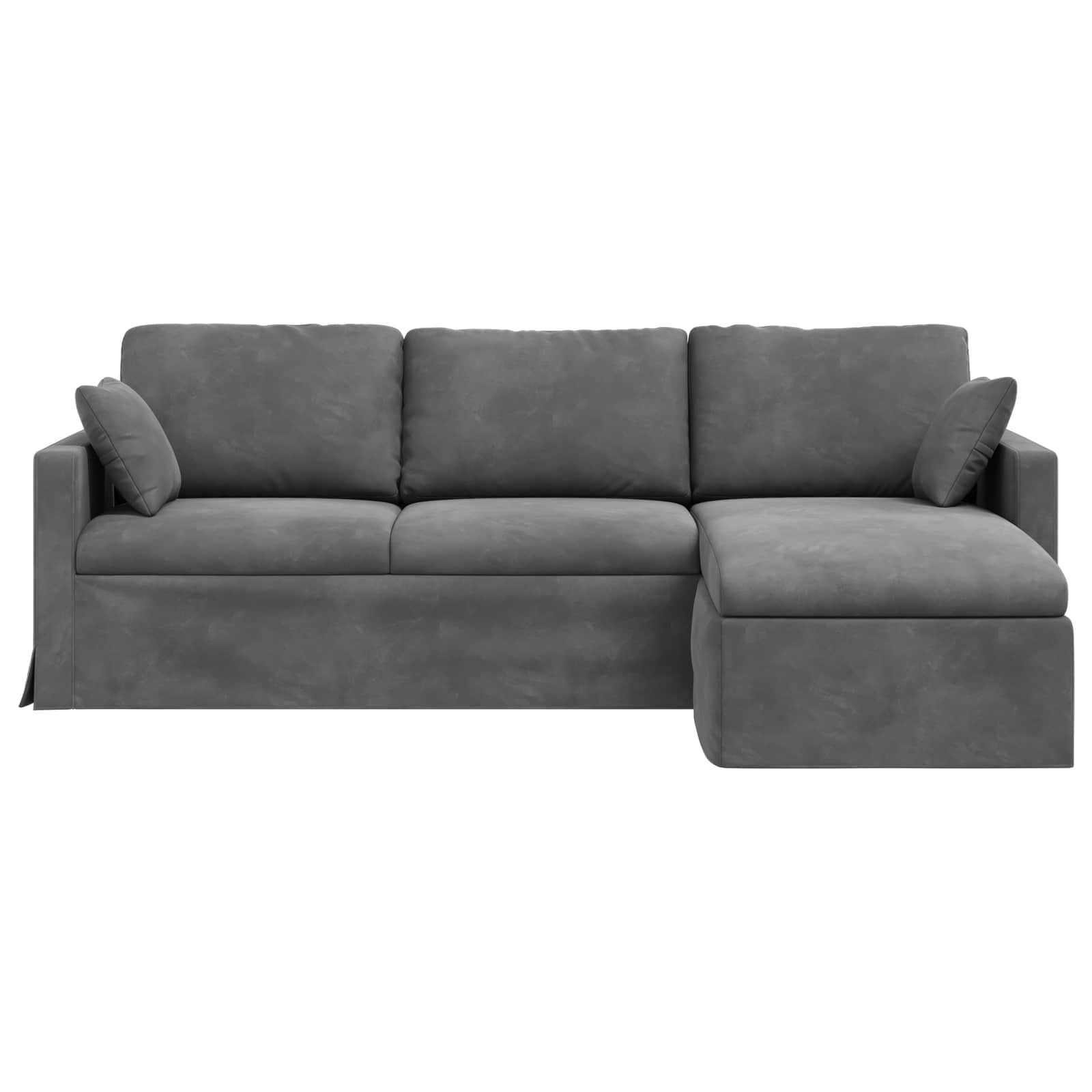 Sofa Dunkelgrau 228 x 134 x 80 cm Samt