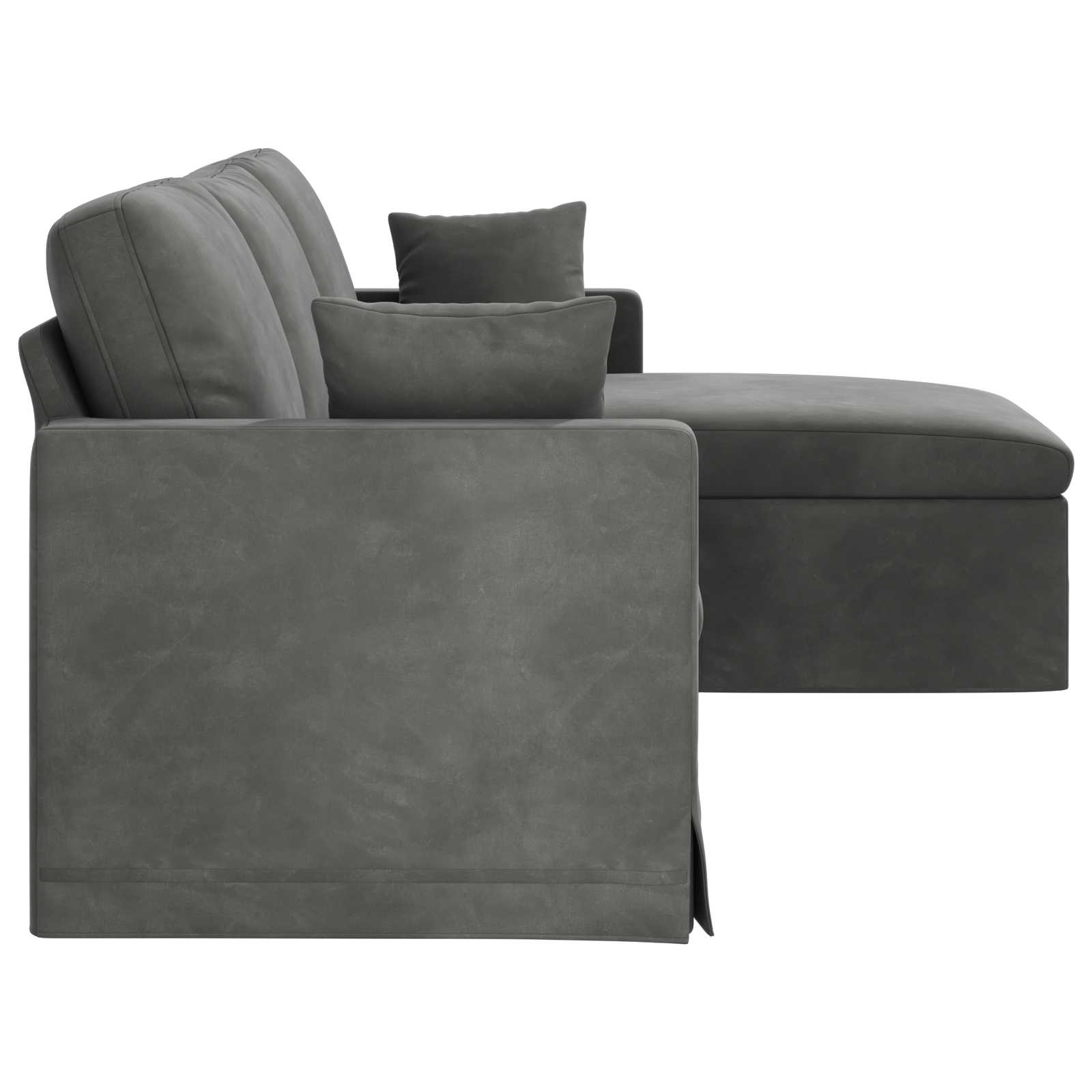 Sofa Dunkelgrau 228 x 134 x 80 cm Samt