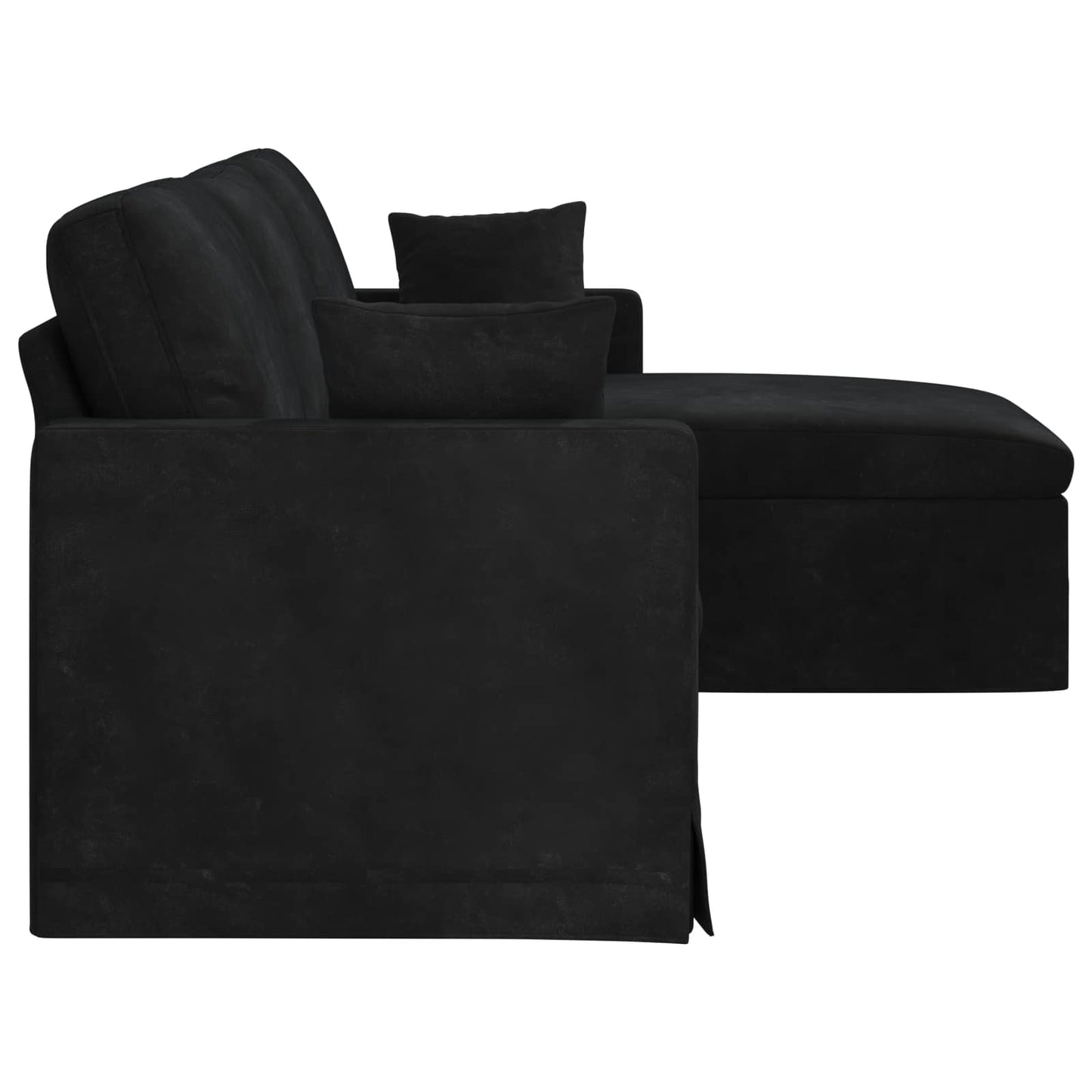 Sofa Schwarz 228 x 134 x 80 cm Samt