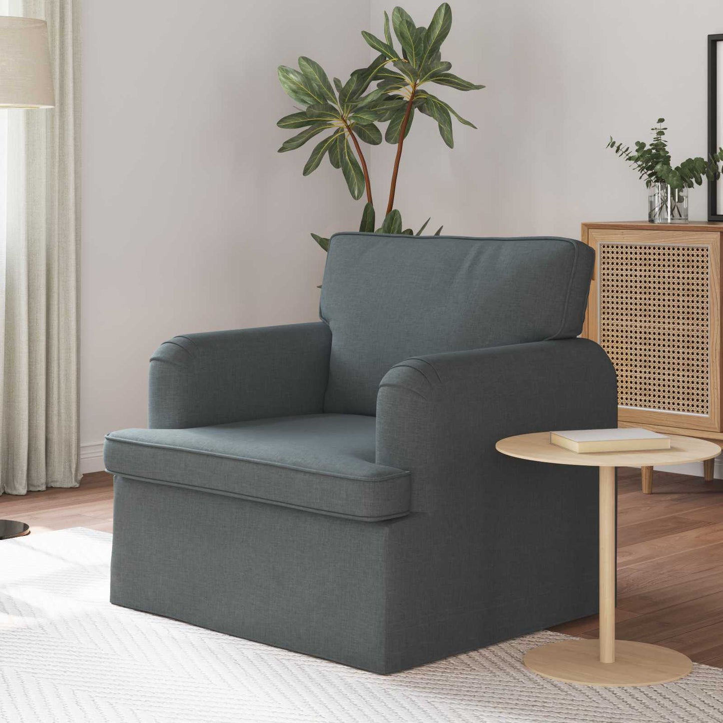 Sofa Dunkelgrau 84 x 80 x 85 cm Stoff
