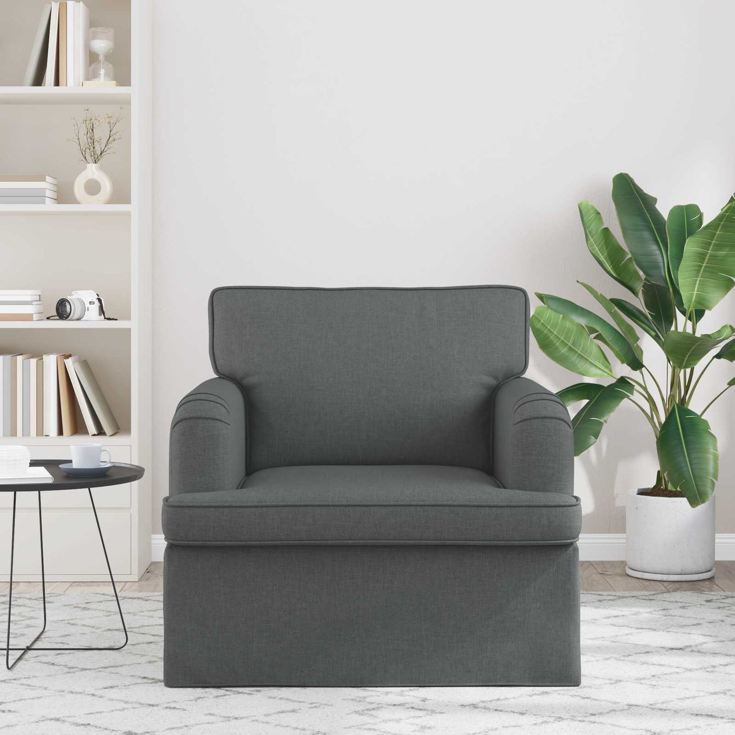 Sofa Dunkelgrau 84 x 80 x 85 cm Stoff
