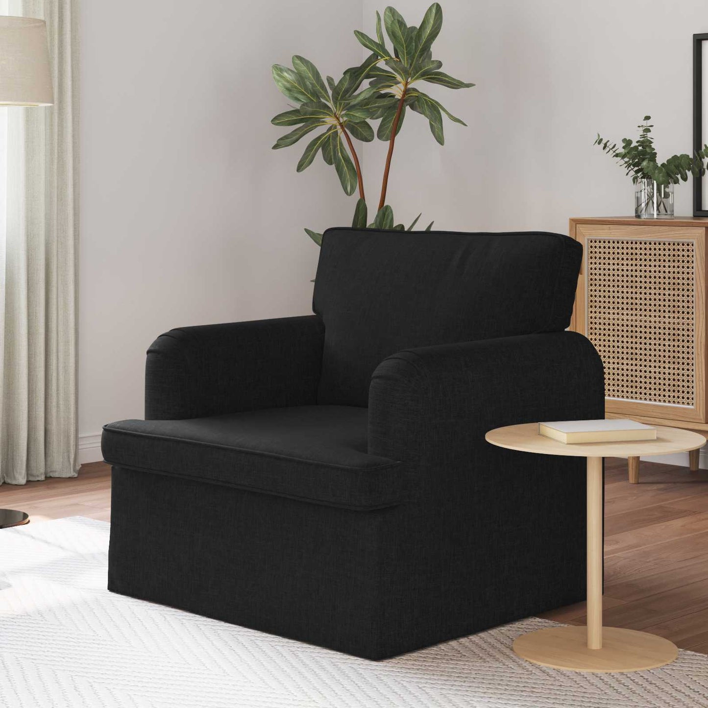 Sofa Schwarz 84 x 80 x 85 cm Stoff