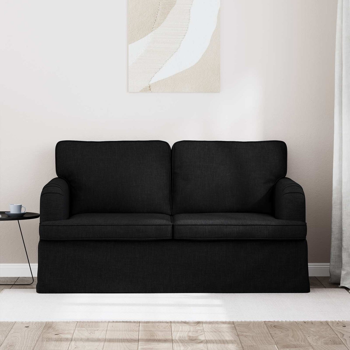 Sofa Schwarz 144 x 80 x 85 cm Stoff