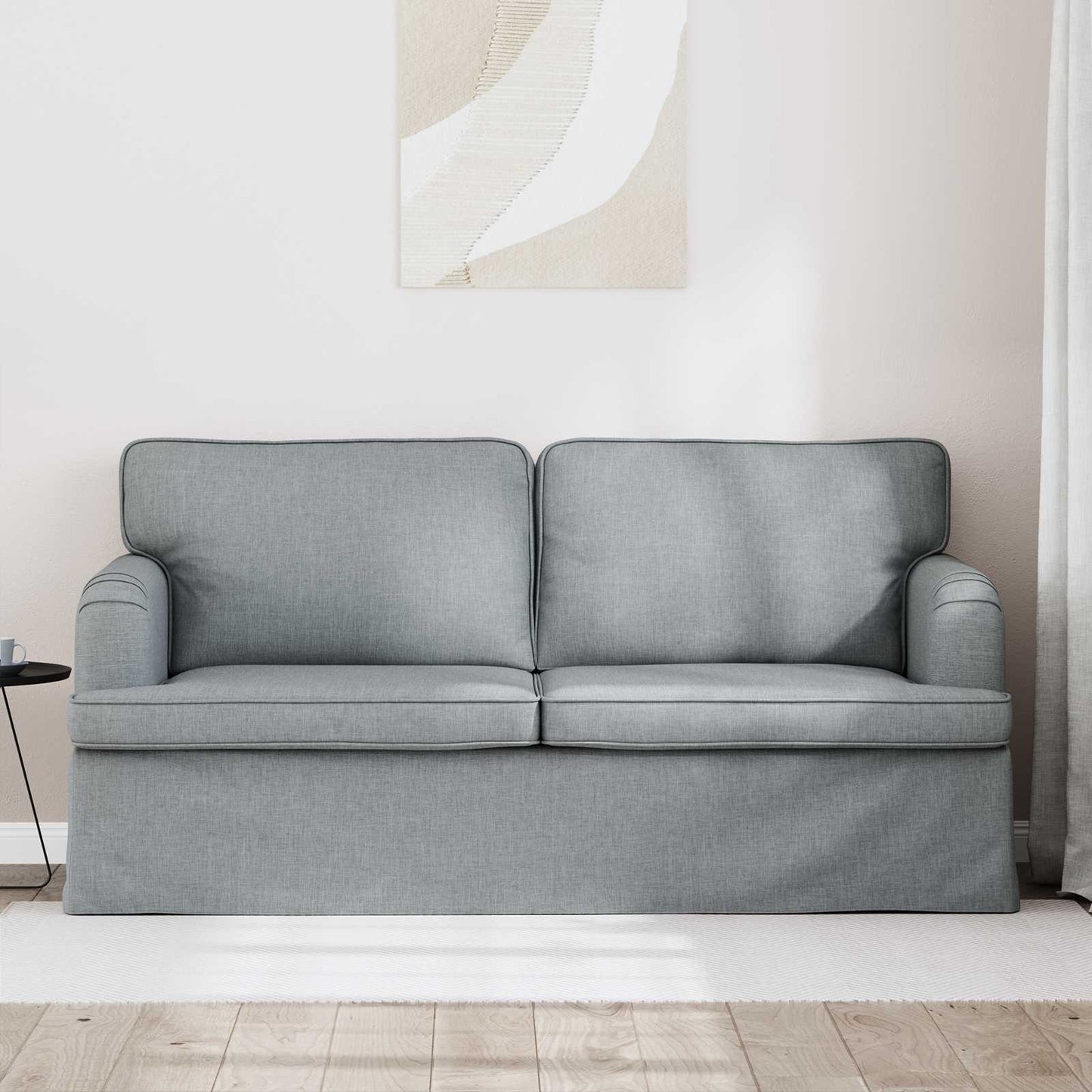 Sofa Hellgrau 162 x 80 x 85 cm Stoff