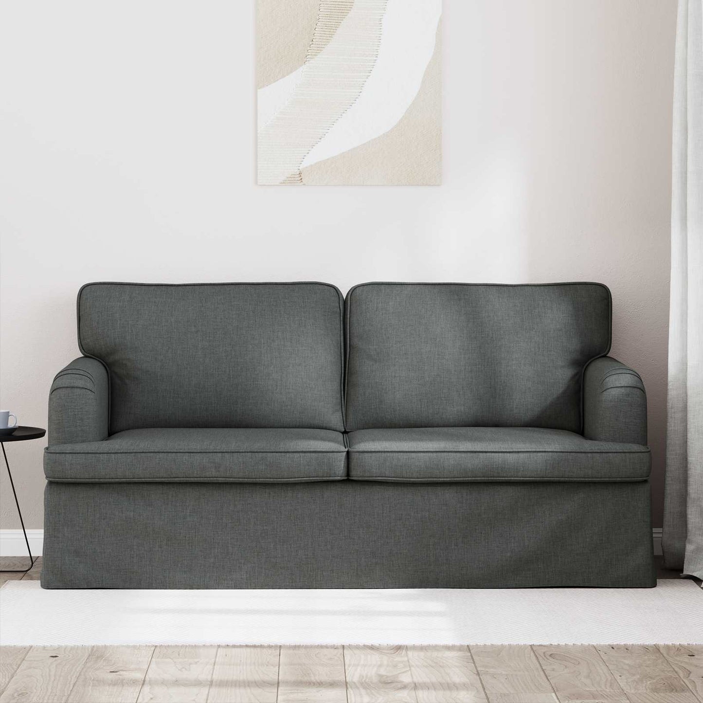 Sofa Dunkelgrau 162 x 80 x 85 cm Stoff