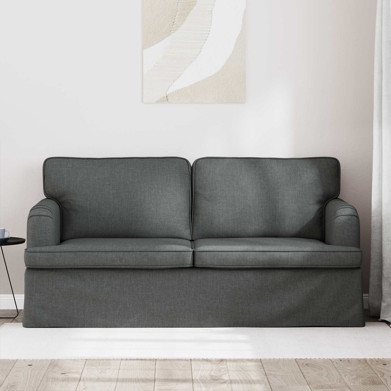 Sofa Dunkelgrau 162 x 80 x 85 cm Stoff
