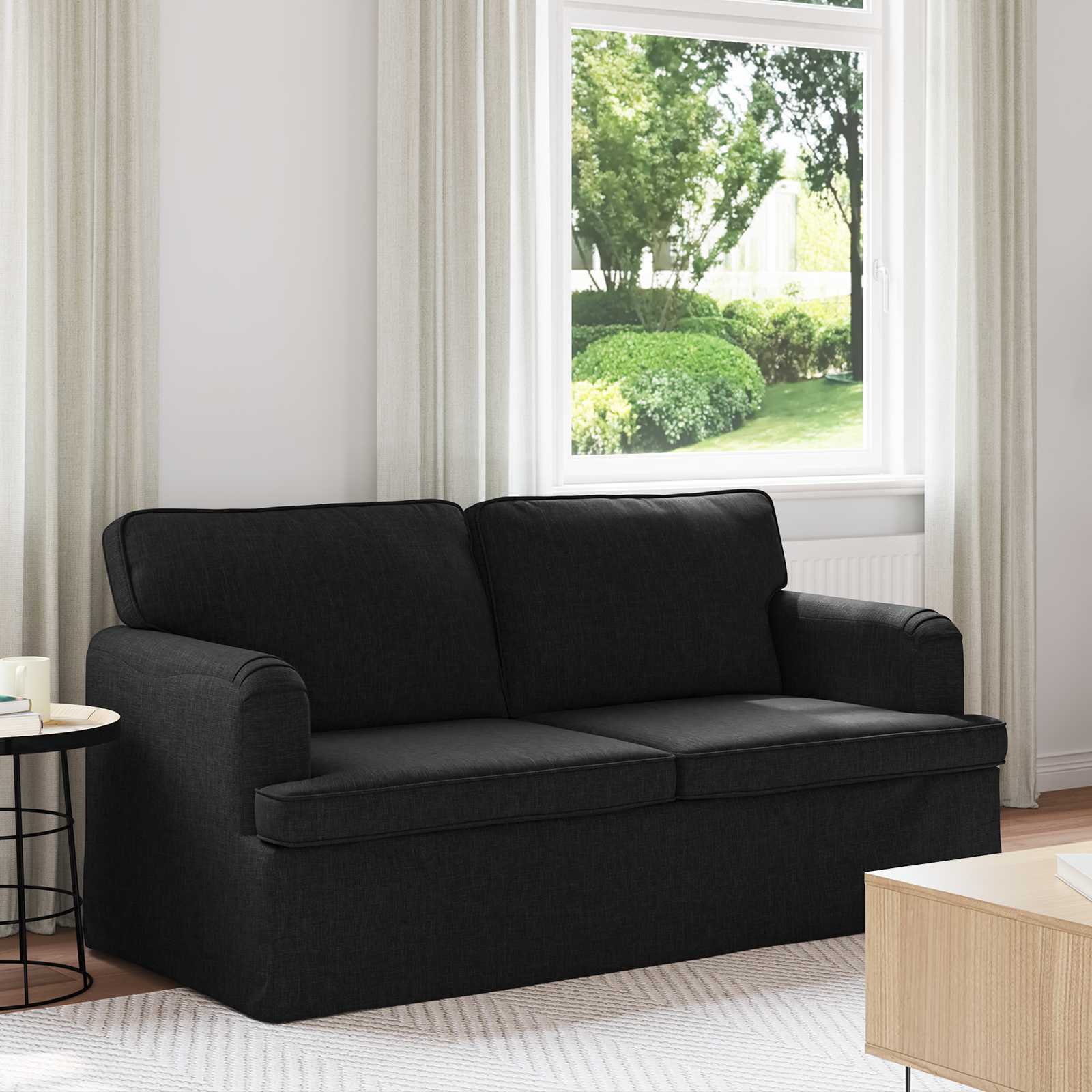Sofa Schwarz 162 x 80 x 85 cm Stoff