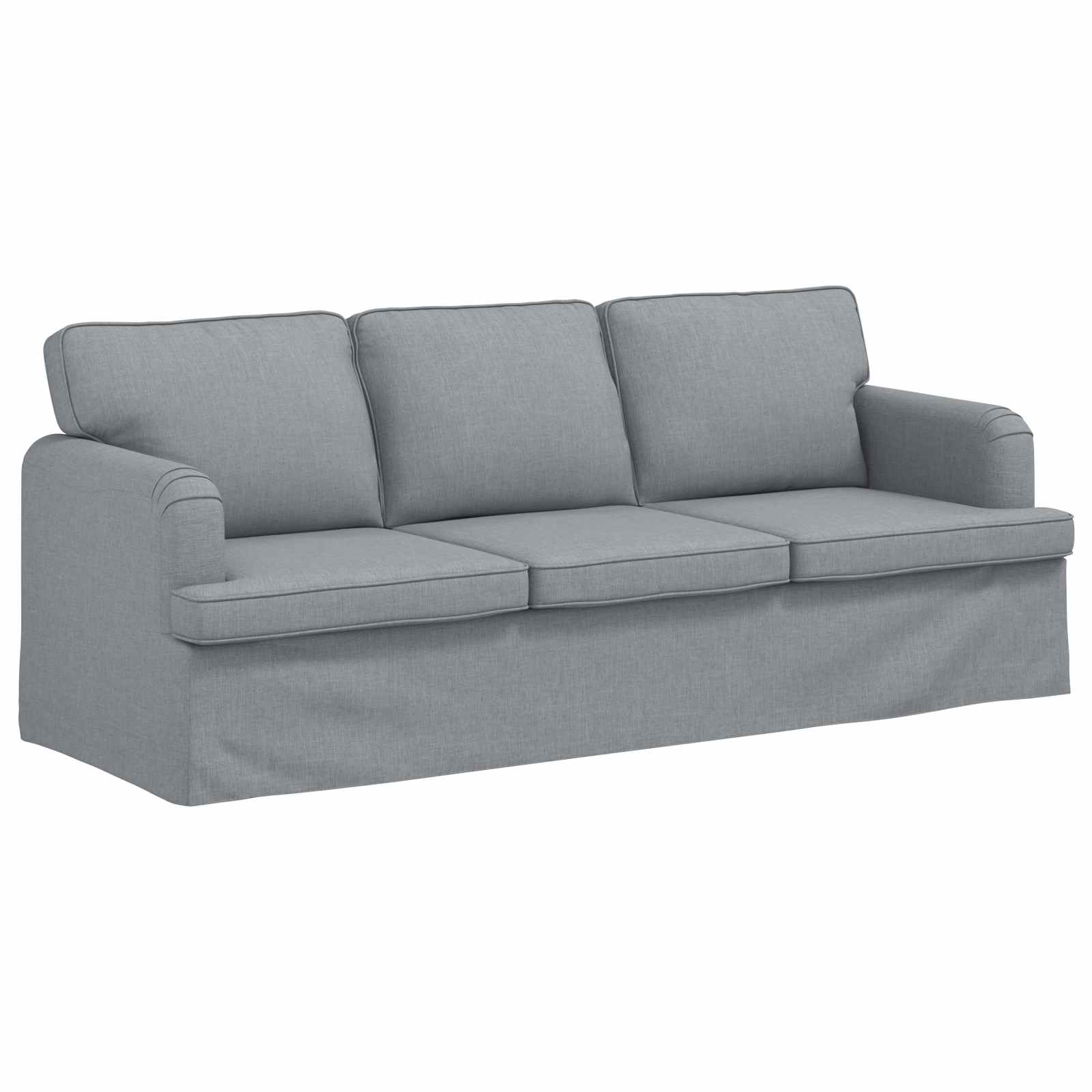 Sofa Hellgrau 201 x 80 x 85 cm Stoff