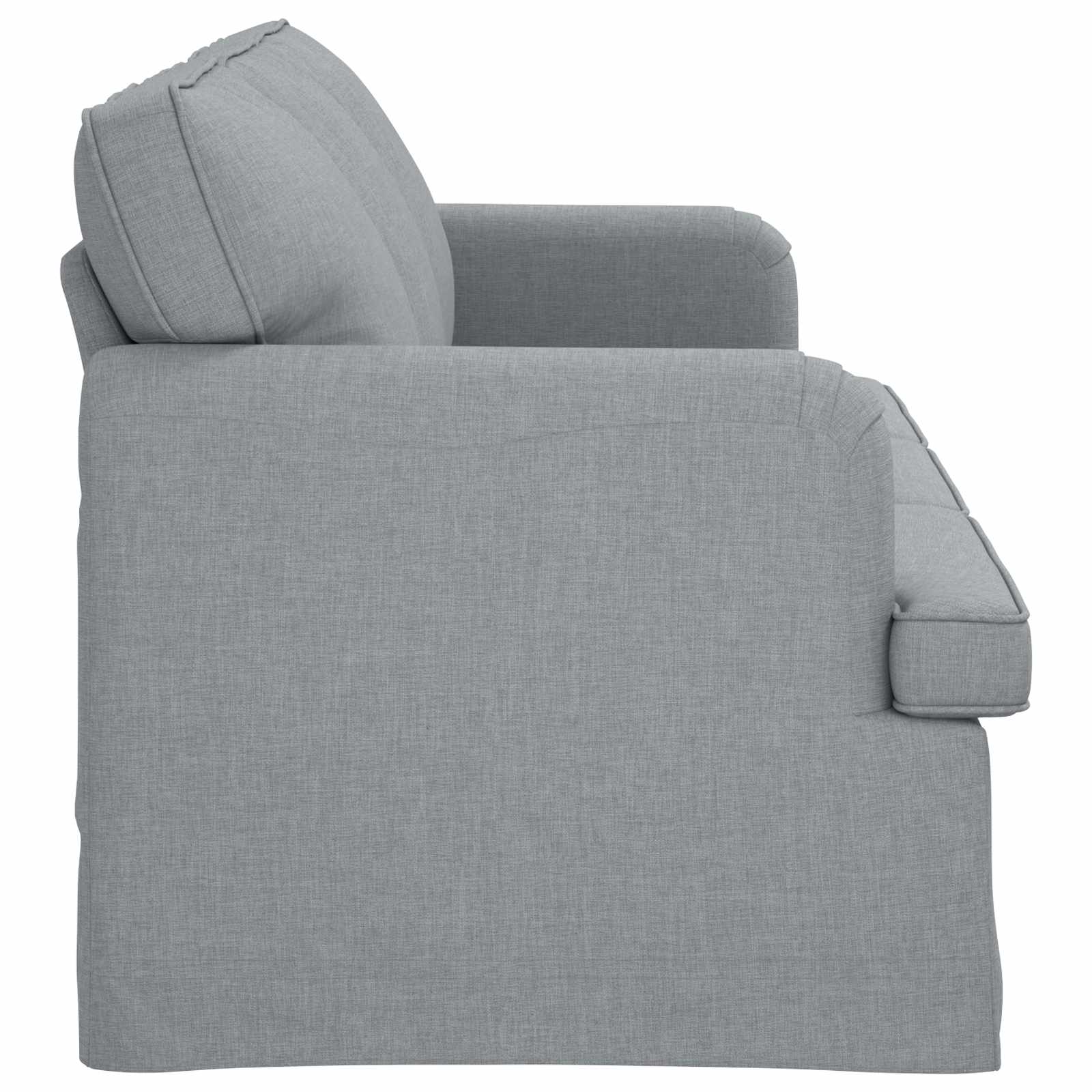 Sofa Hellgrau 201 x 80 x 85 cm Stoff