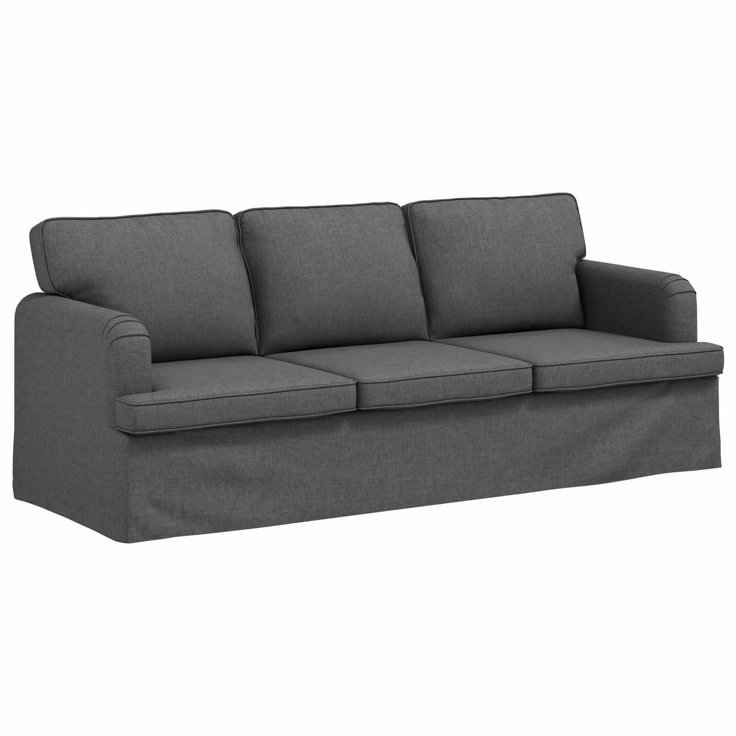 Sofa Dunkelgrau 201 x 80 x 85 cm Stoff