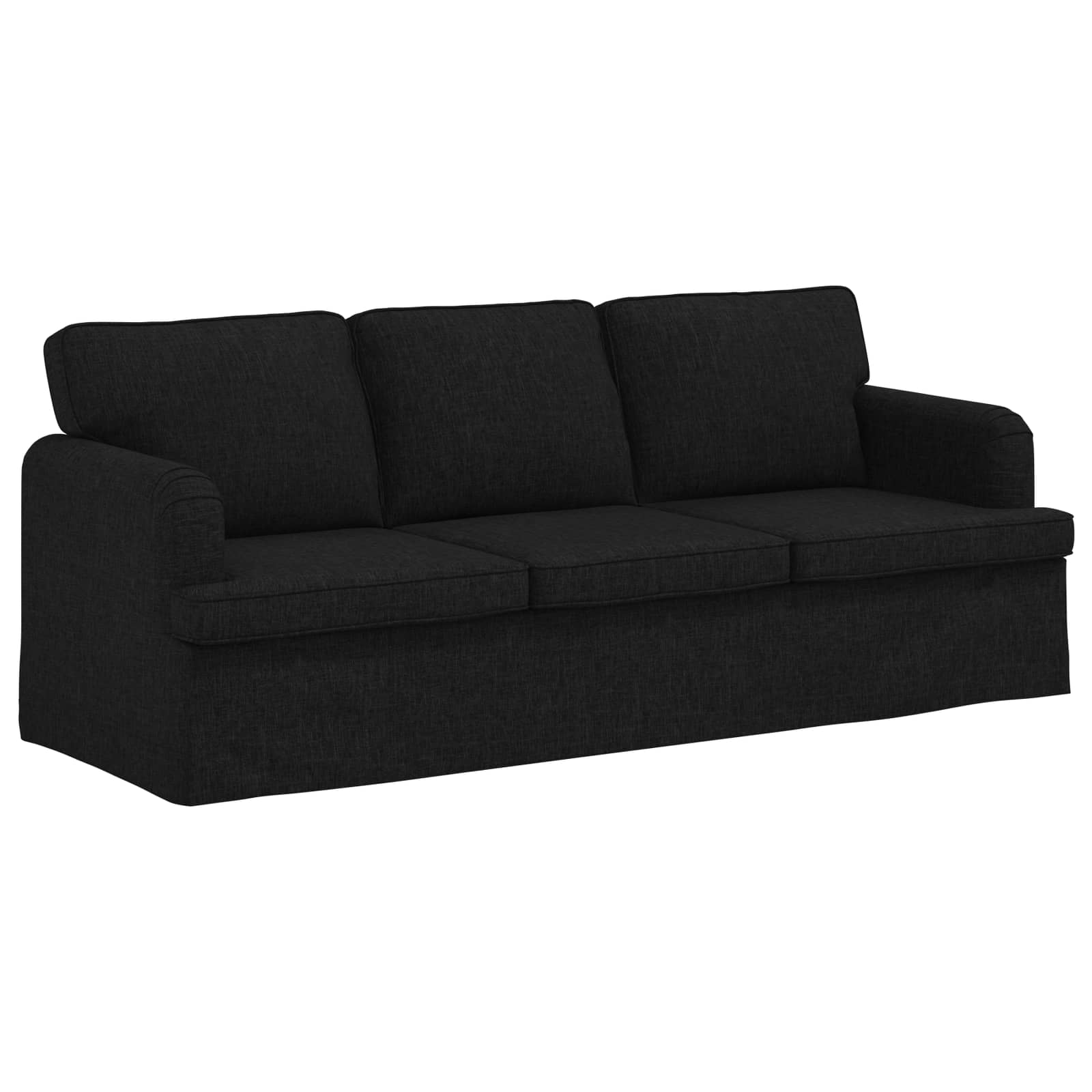 Sofa Schwarz 201 x 80 x 85 cm Stoff