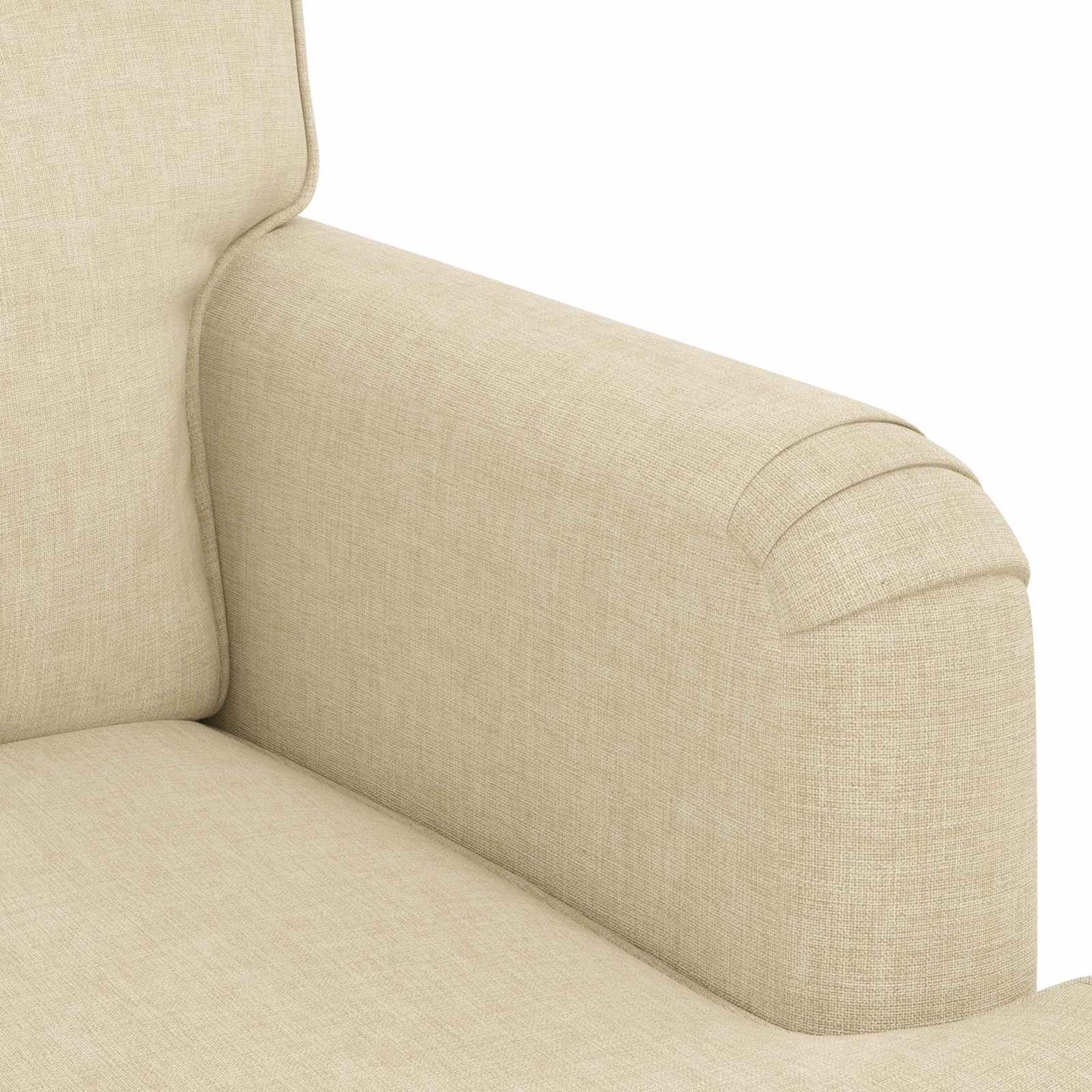 Sofa Creme 201 x 80 x 85 cm Stoff