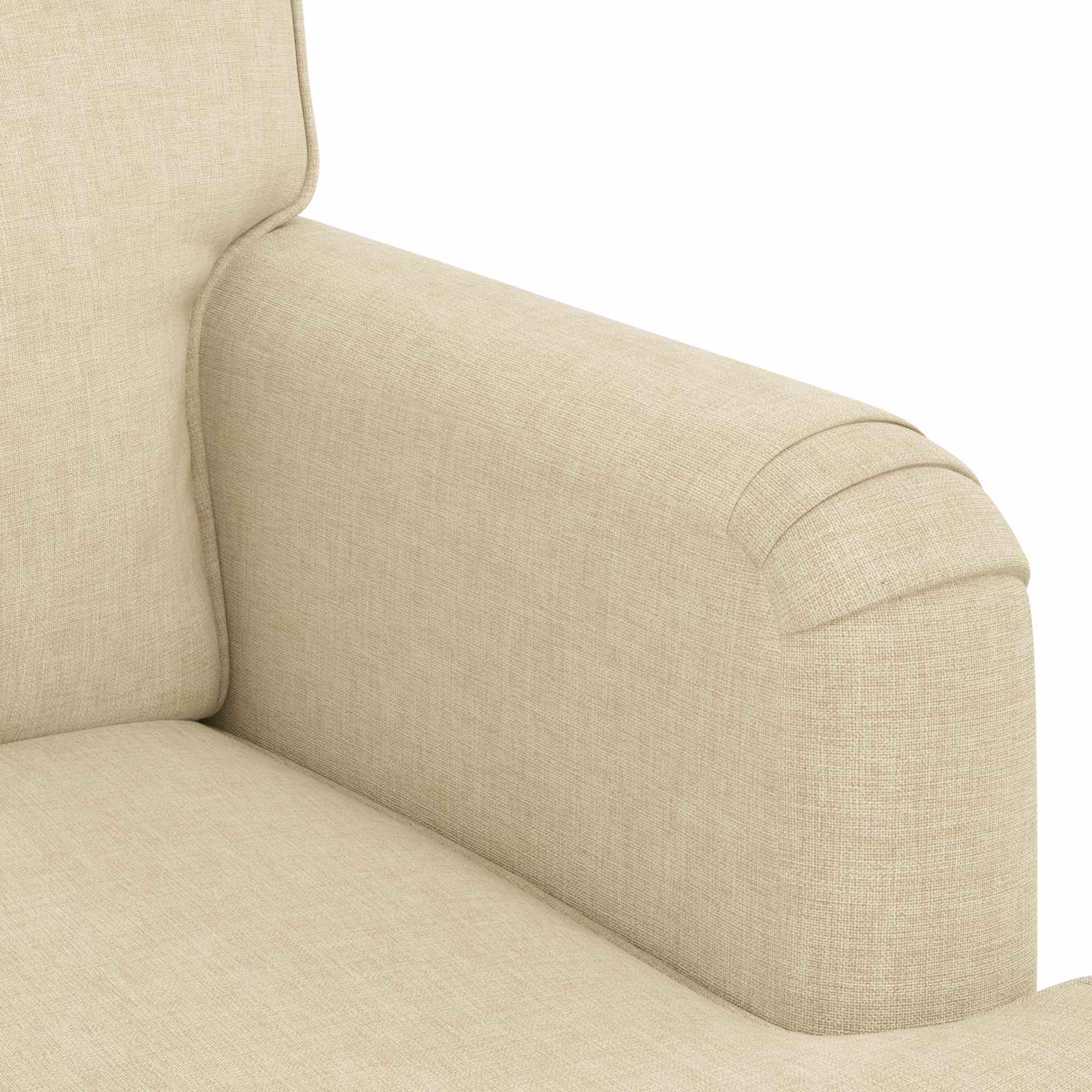 Sofa Creme 201 x 80 x 85 cm Stoff