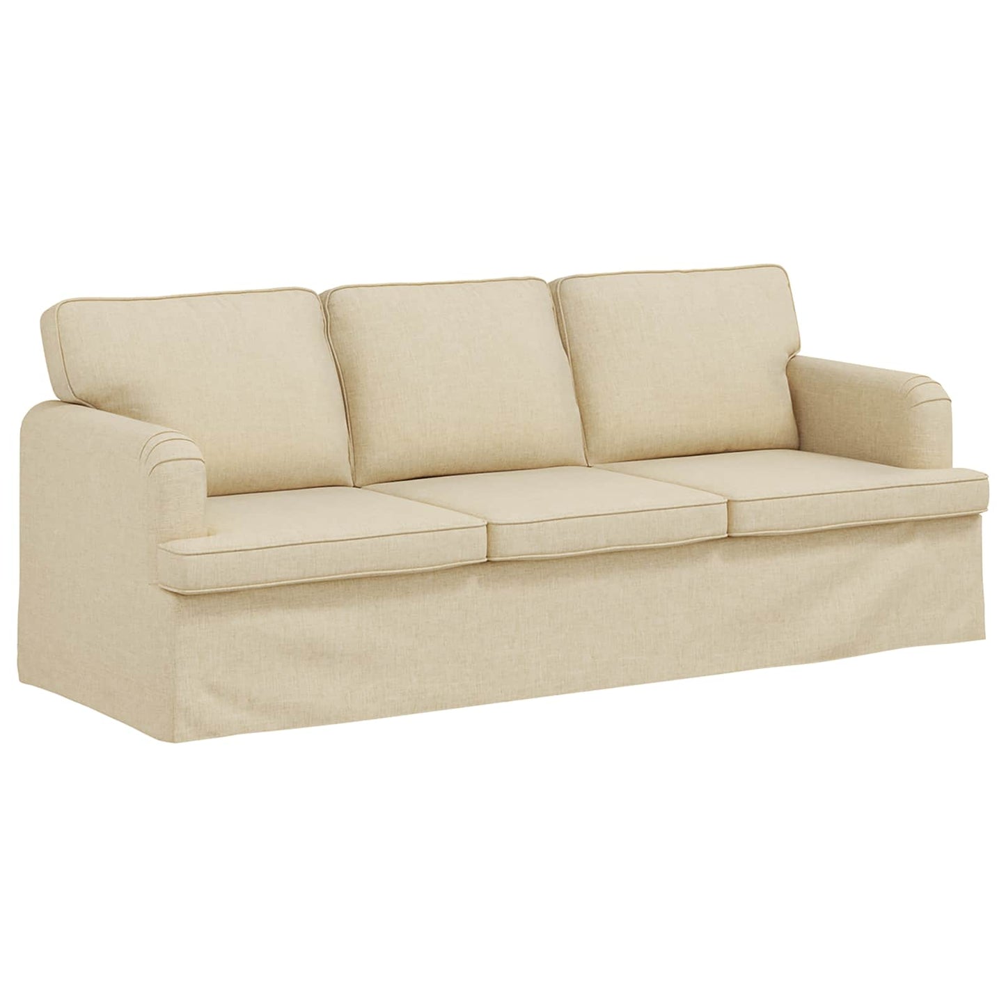 Sofa Creme 201 x 80 x 85 cm Stoff