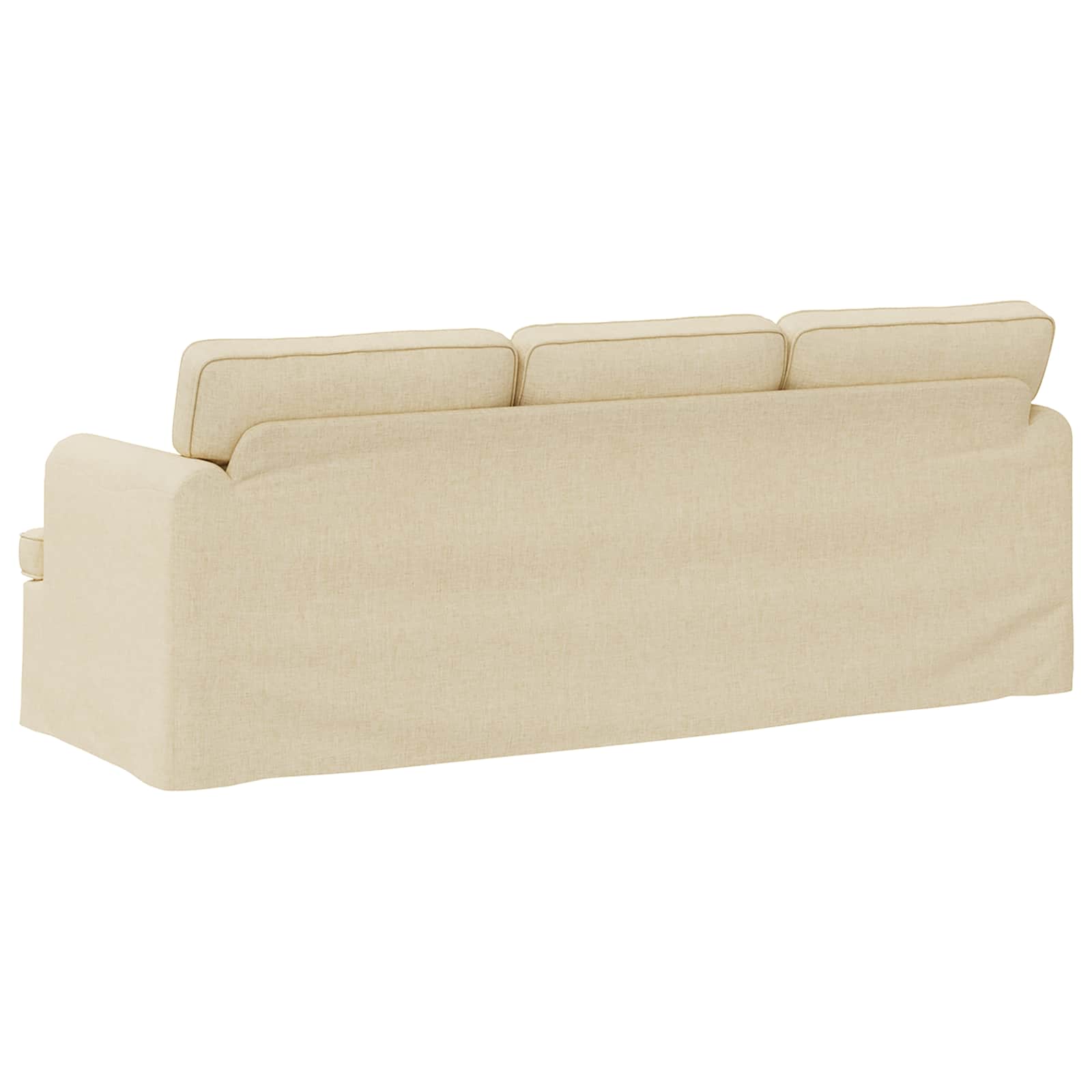 Sofa Creme 201 x 80 x 85 cm Stoff