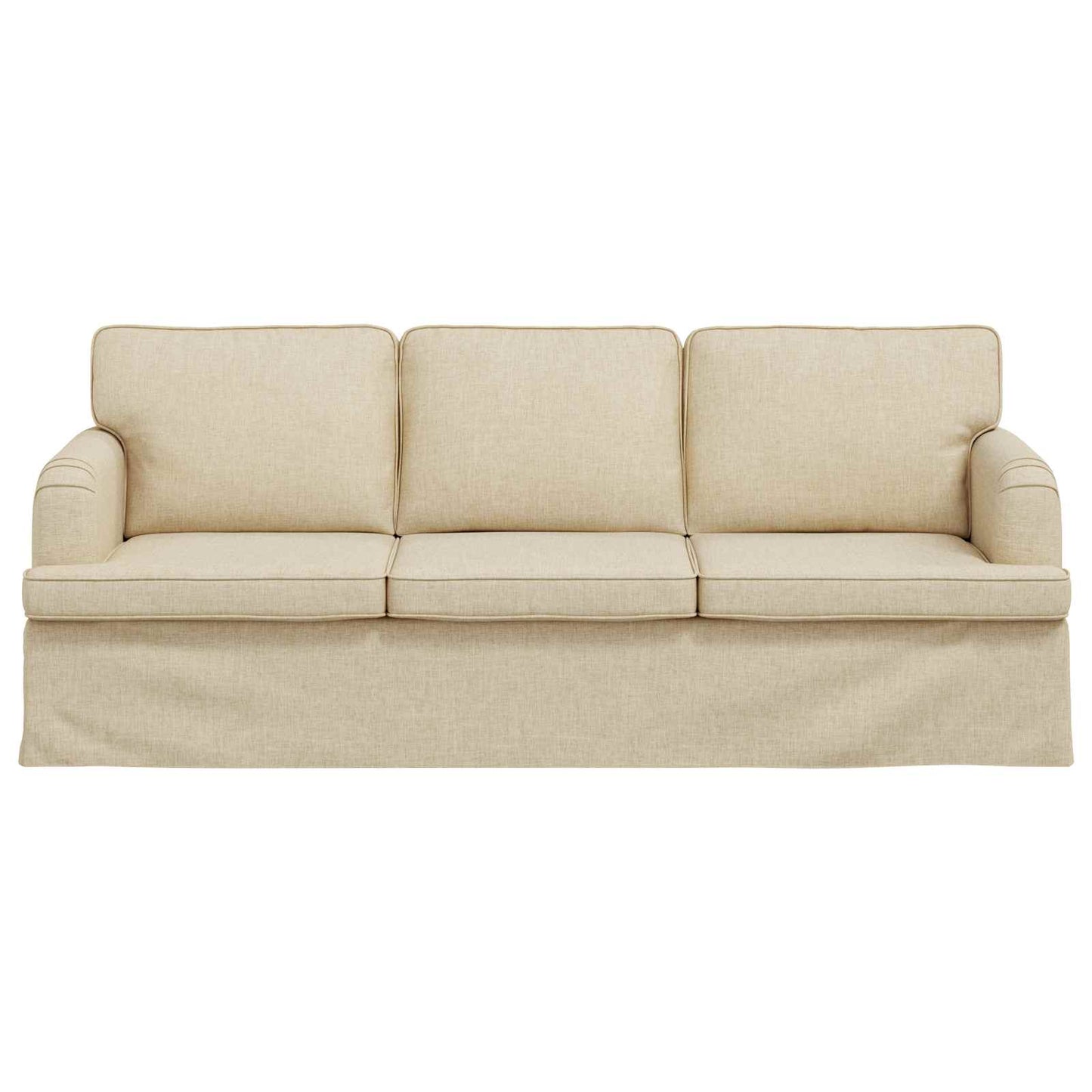 Sofa Creme 201 x 80 x 85 cm Stoff