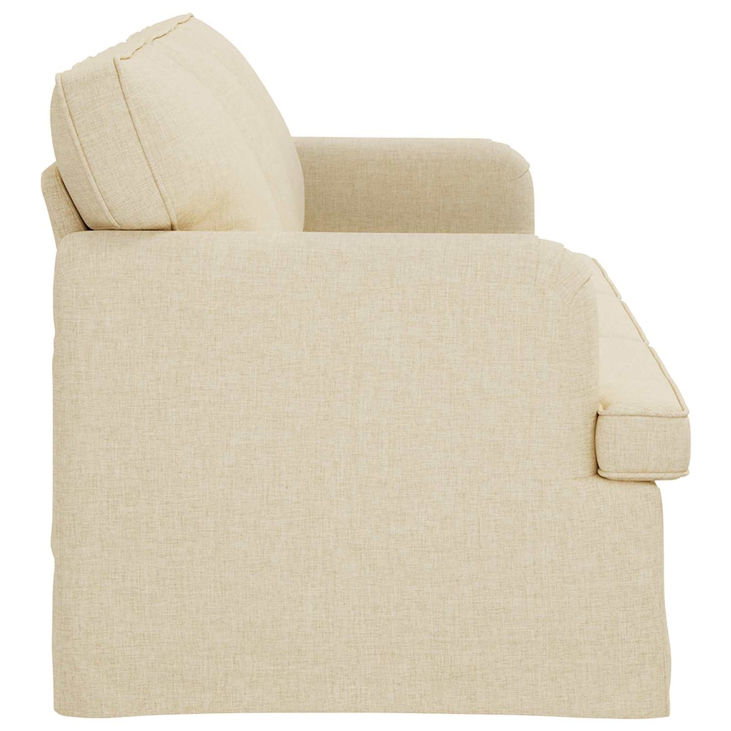 Sofa Creme 201 x 80 x 85 cm Stoff