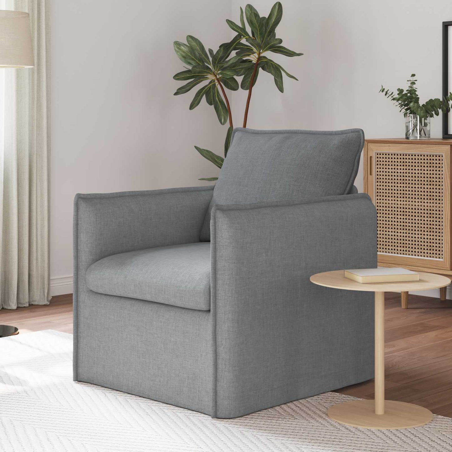 Sofa Hellgrau 75 x 82 x 85 cm Stoff