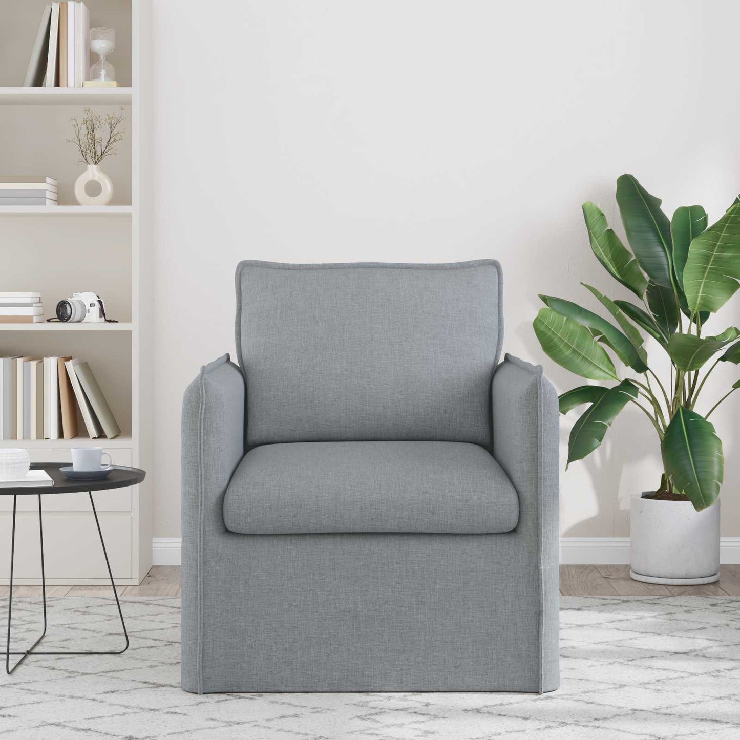 Sofa Hellgrau 75 x 82 x 85 cm Stoff