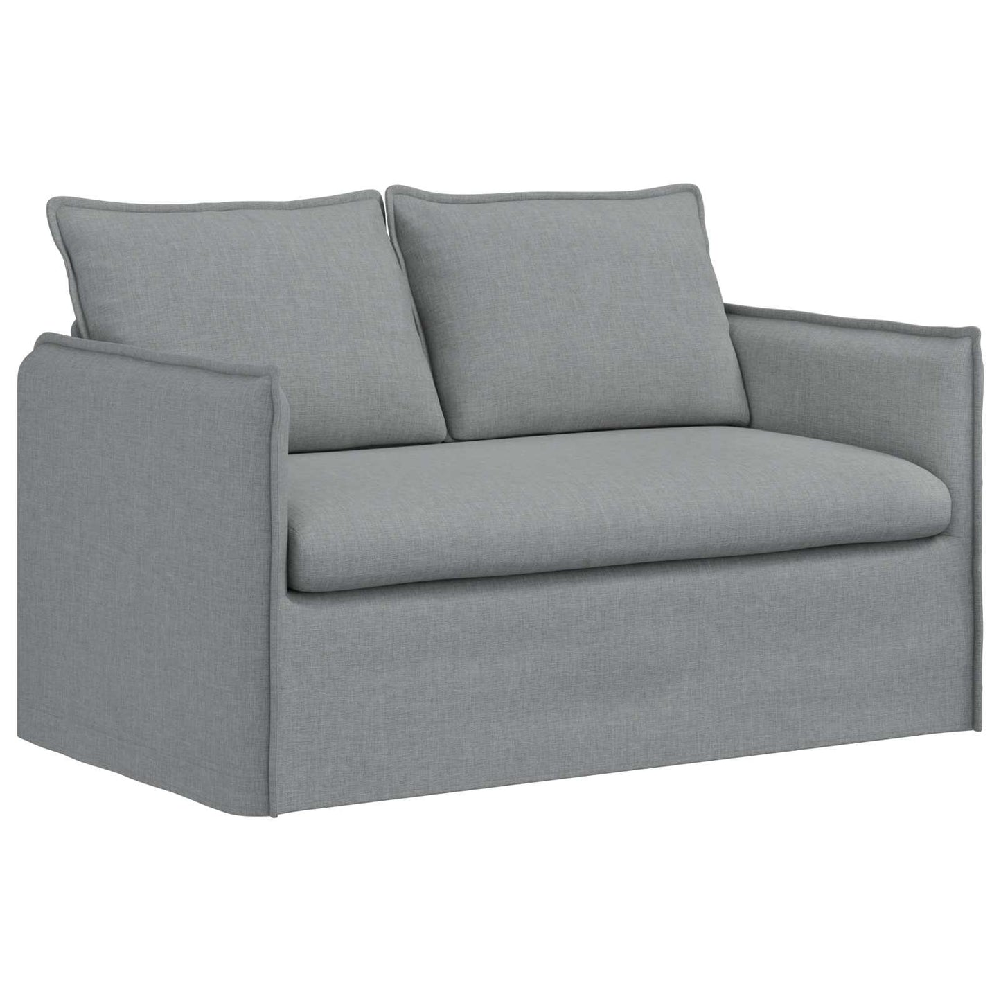 Sofa Hellgrau 136 x 82 x 85 cm Stoff