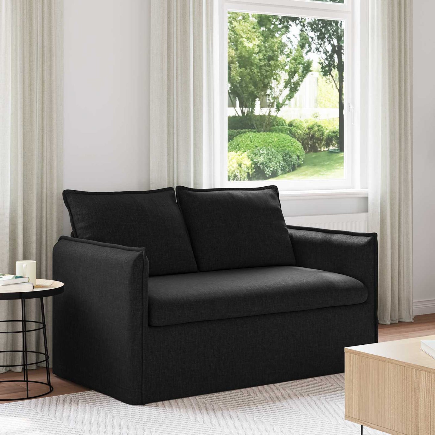 Sofa Schwarz 136 x 82 x 85 cm Stoff