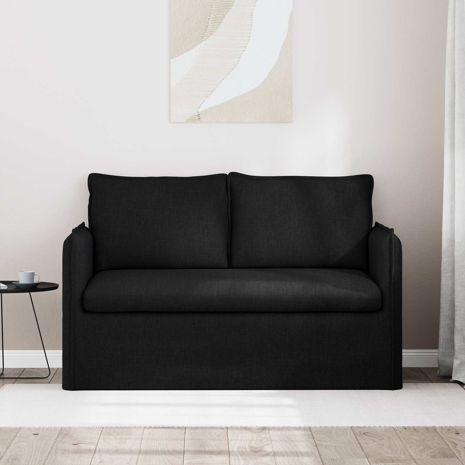 Sofa Schwarz 136 x 82 x 85 cm Stoff