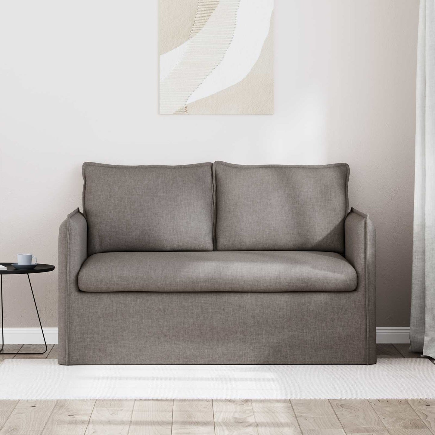 Sofa Taupe 136 x 82 x 85 cm Stoff