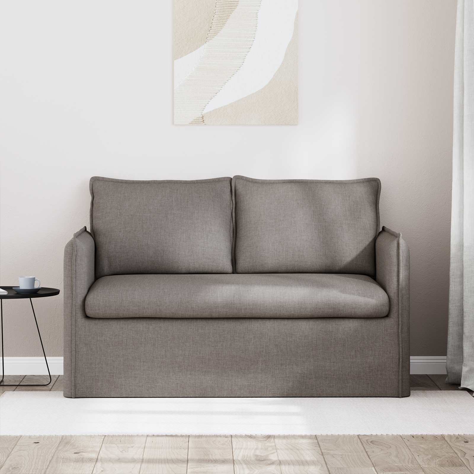 Sofa Taupe 136 x 82 x 85 cm Stoff