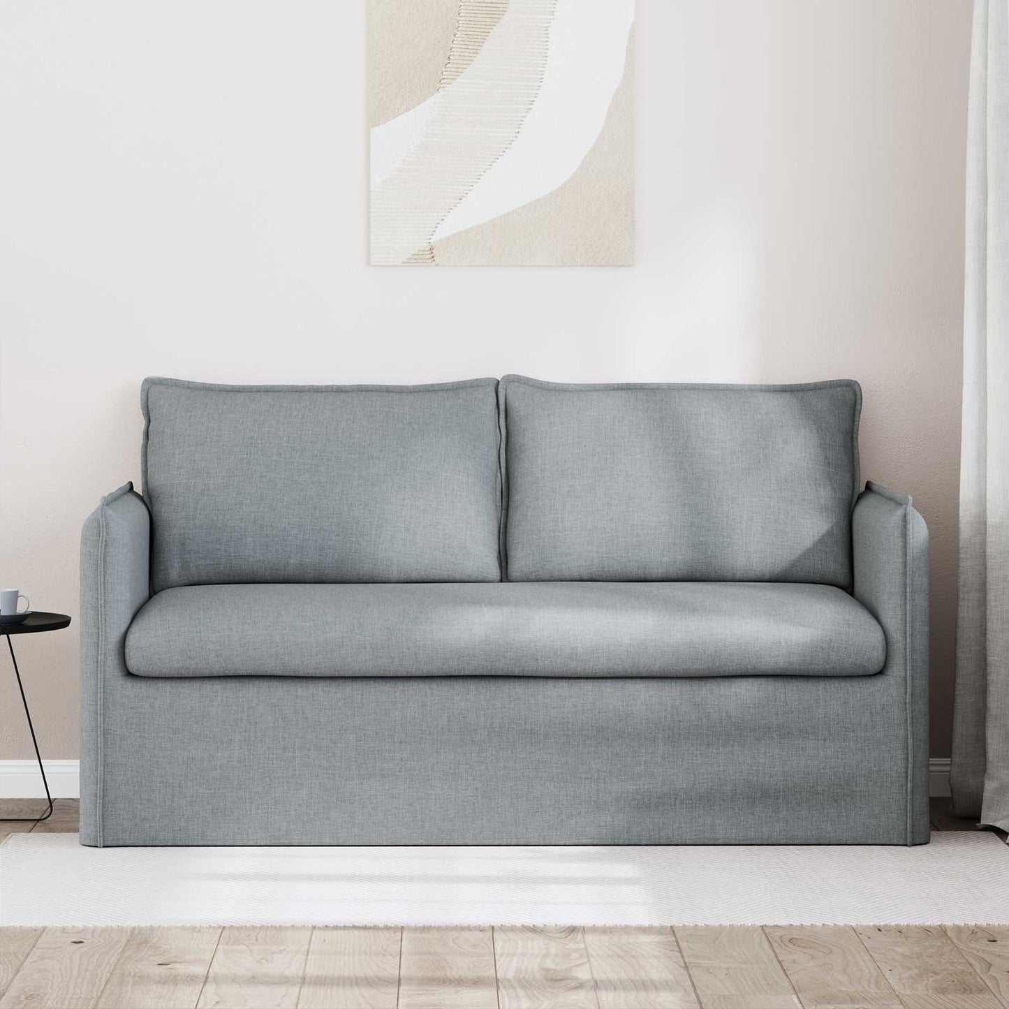 Sofa Hellgrau 156 x 82 x 85 cm Stoff