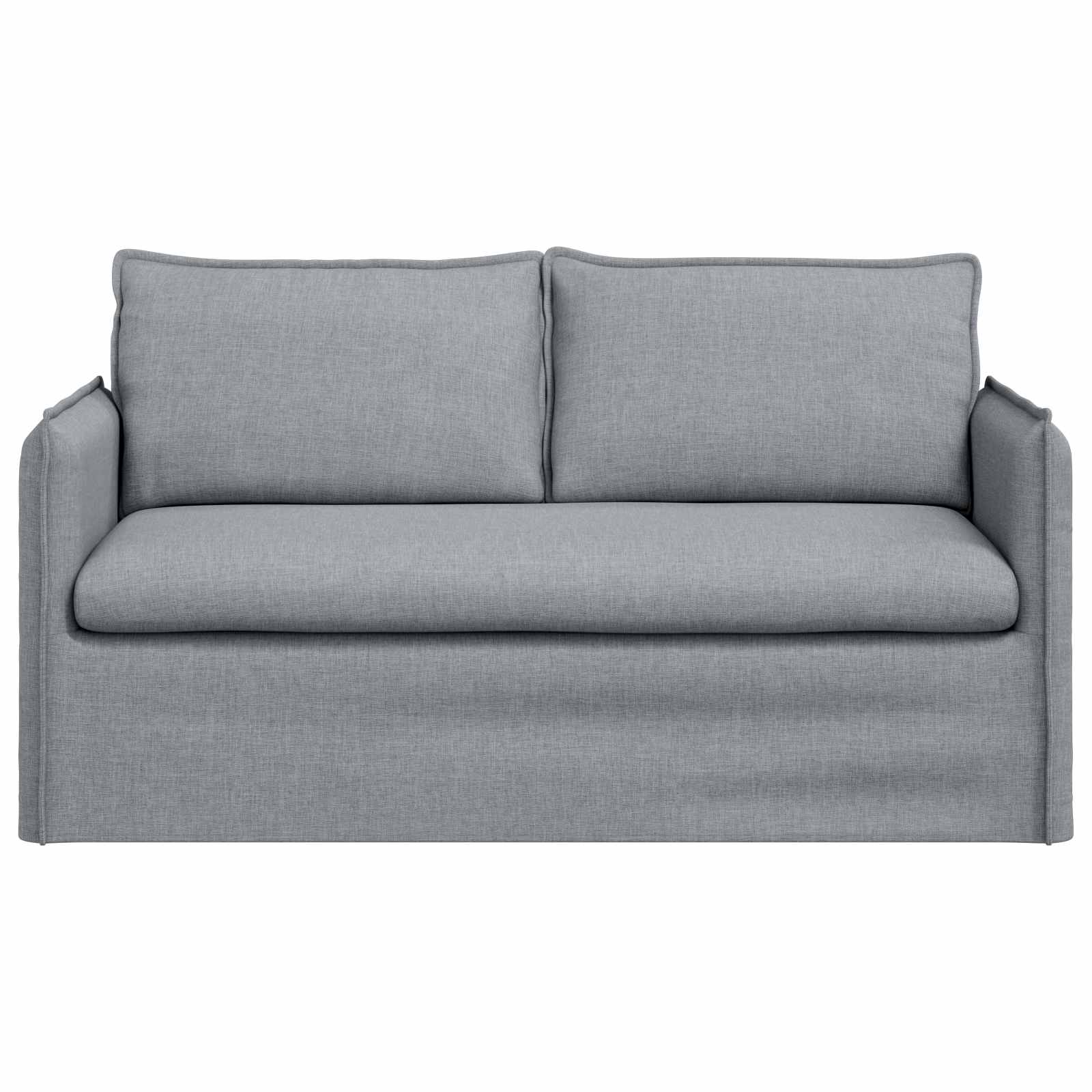 Sofa Hellgrau 156 x 82 x 85 cm Stoff