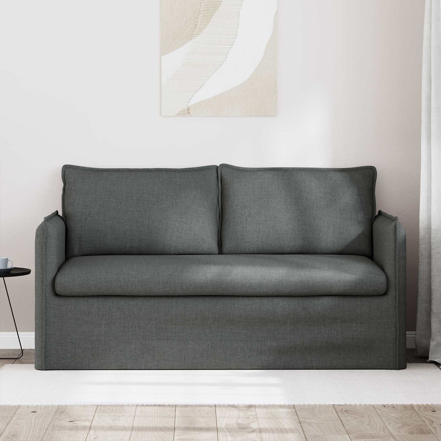 Sofa Dunkelgrau 156 x 82 x 85 cm Stoff