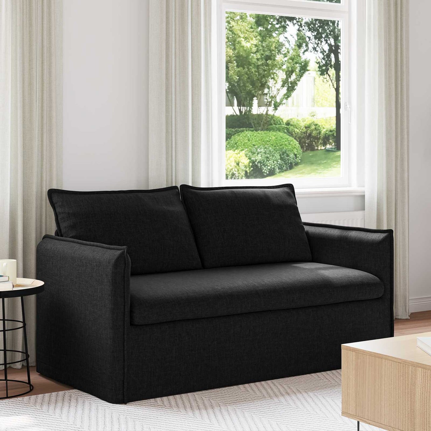 Sofa Schwarz 156 x 82 x 85 cm Stoff