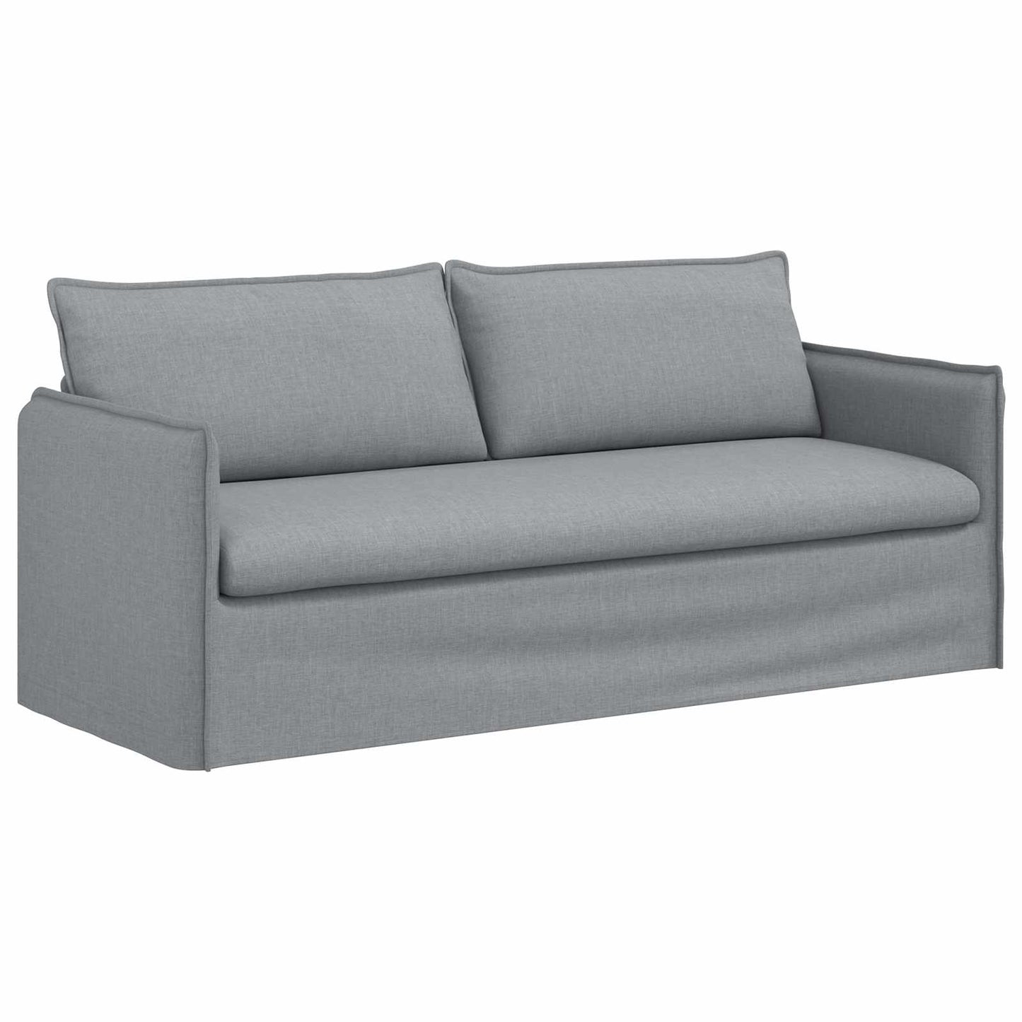 Sofa Hellgrau 196 x 82 x 85 cm Stoff