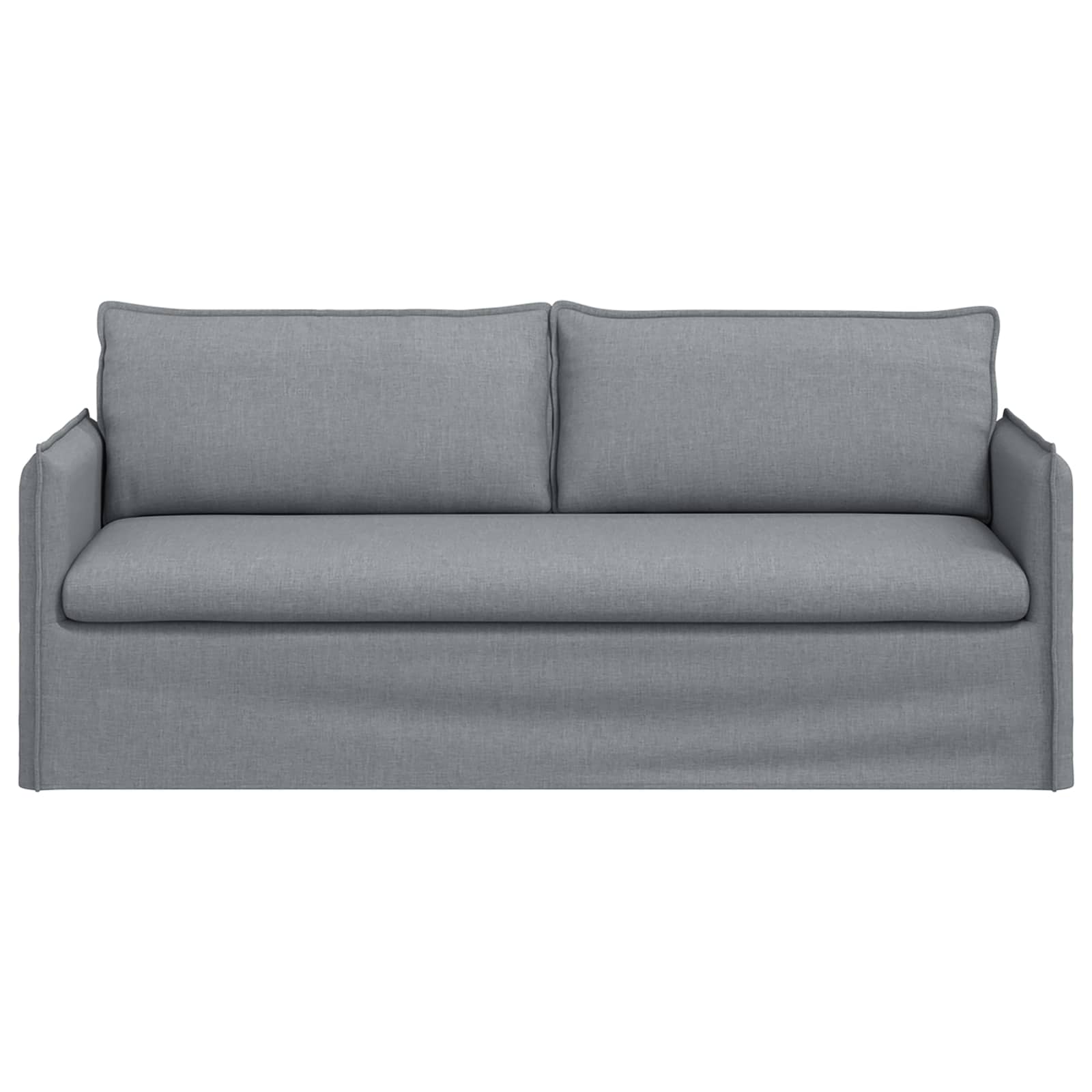 Sofa Hellgrau 196 x 82 x 85 cm Stoff