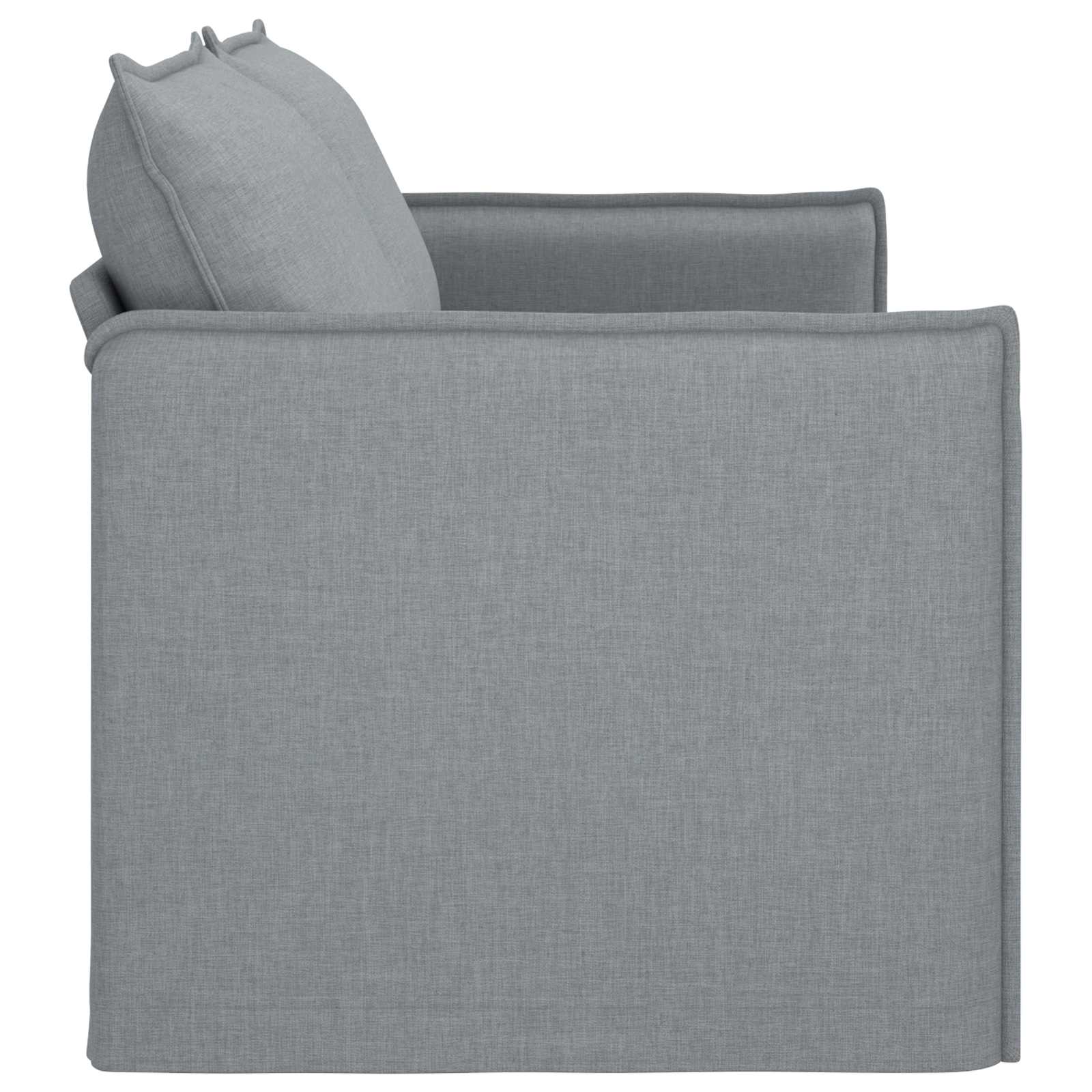Sofa Hellgrau 196 x 82 x 85 cm Stoff