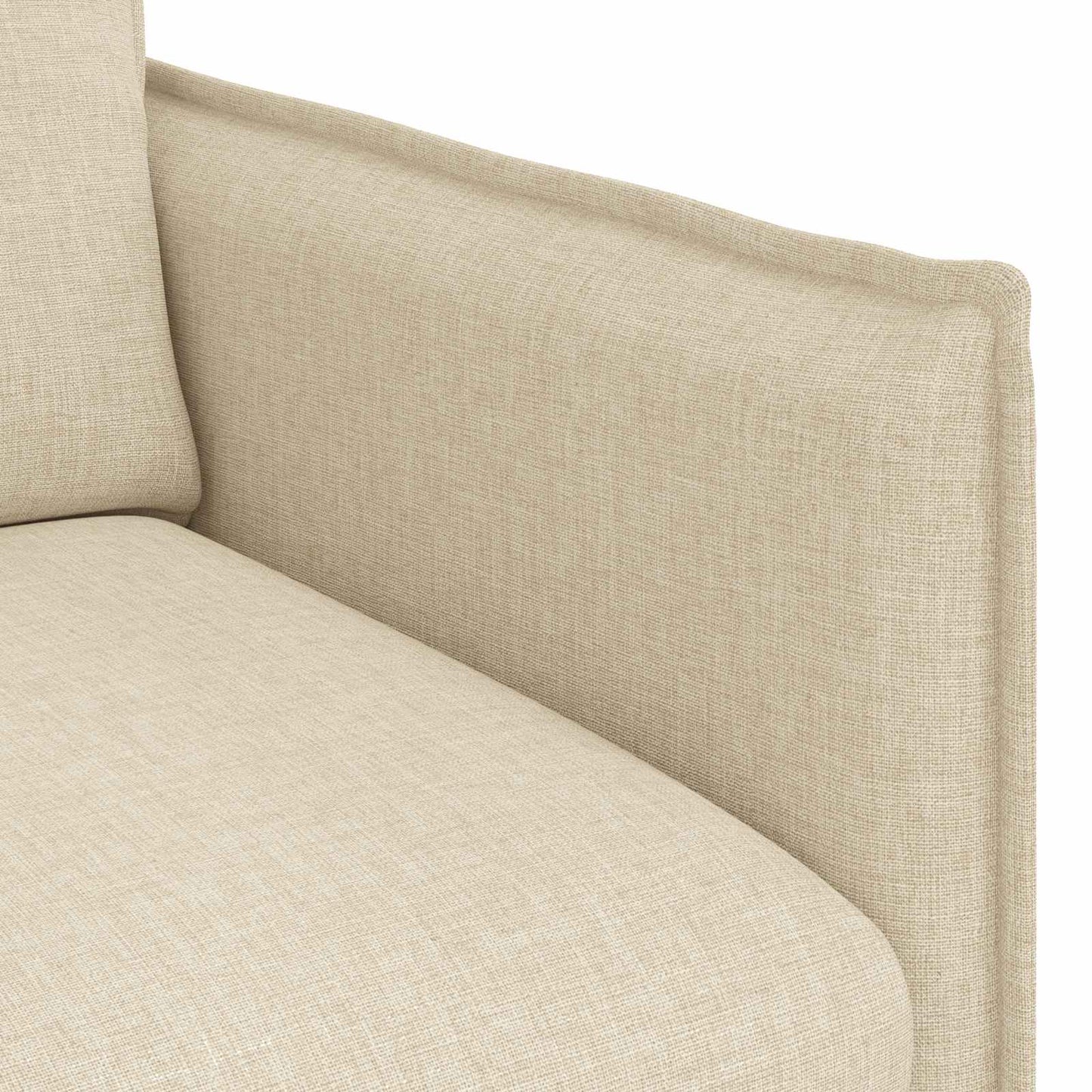 Sofa Creme 196 x 82 x 85 cm Stoff