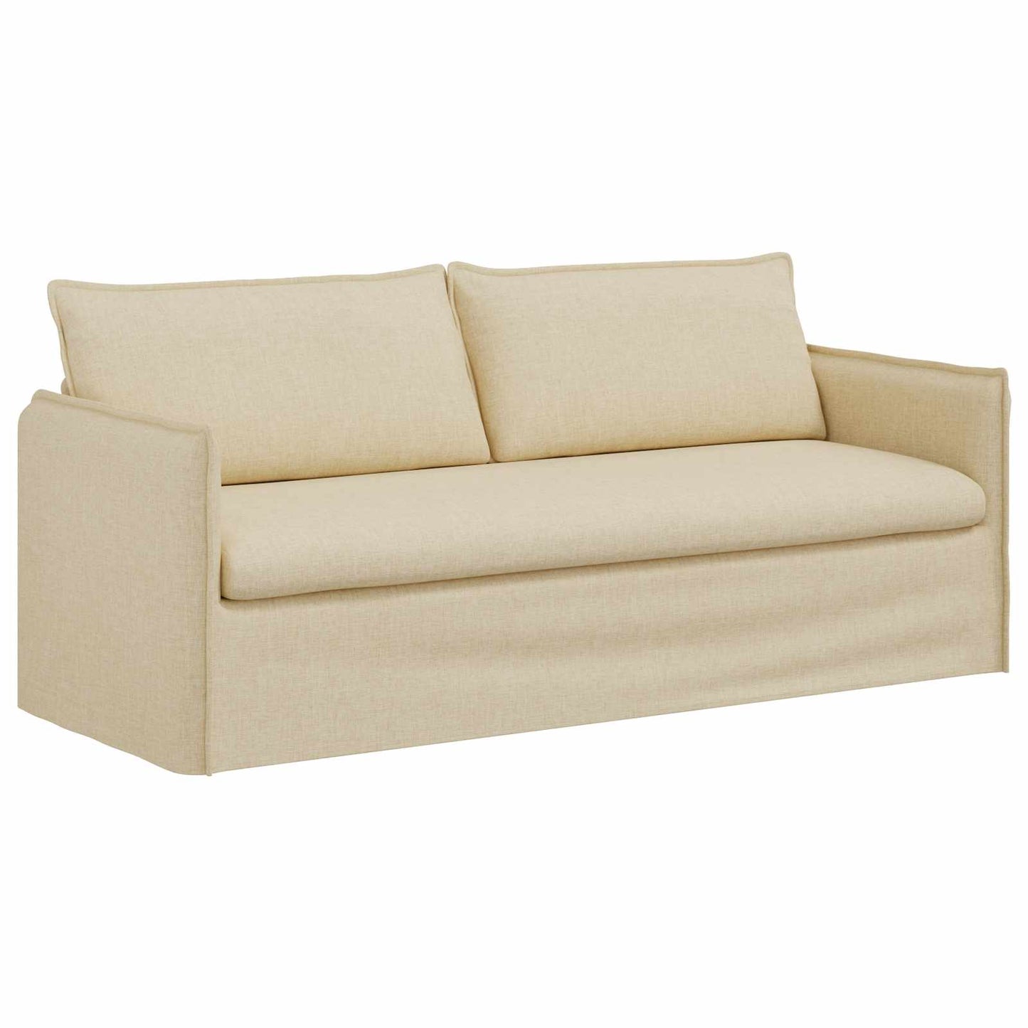 Sofa Creme 196 x 82 x 85 cm Stoff