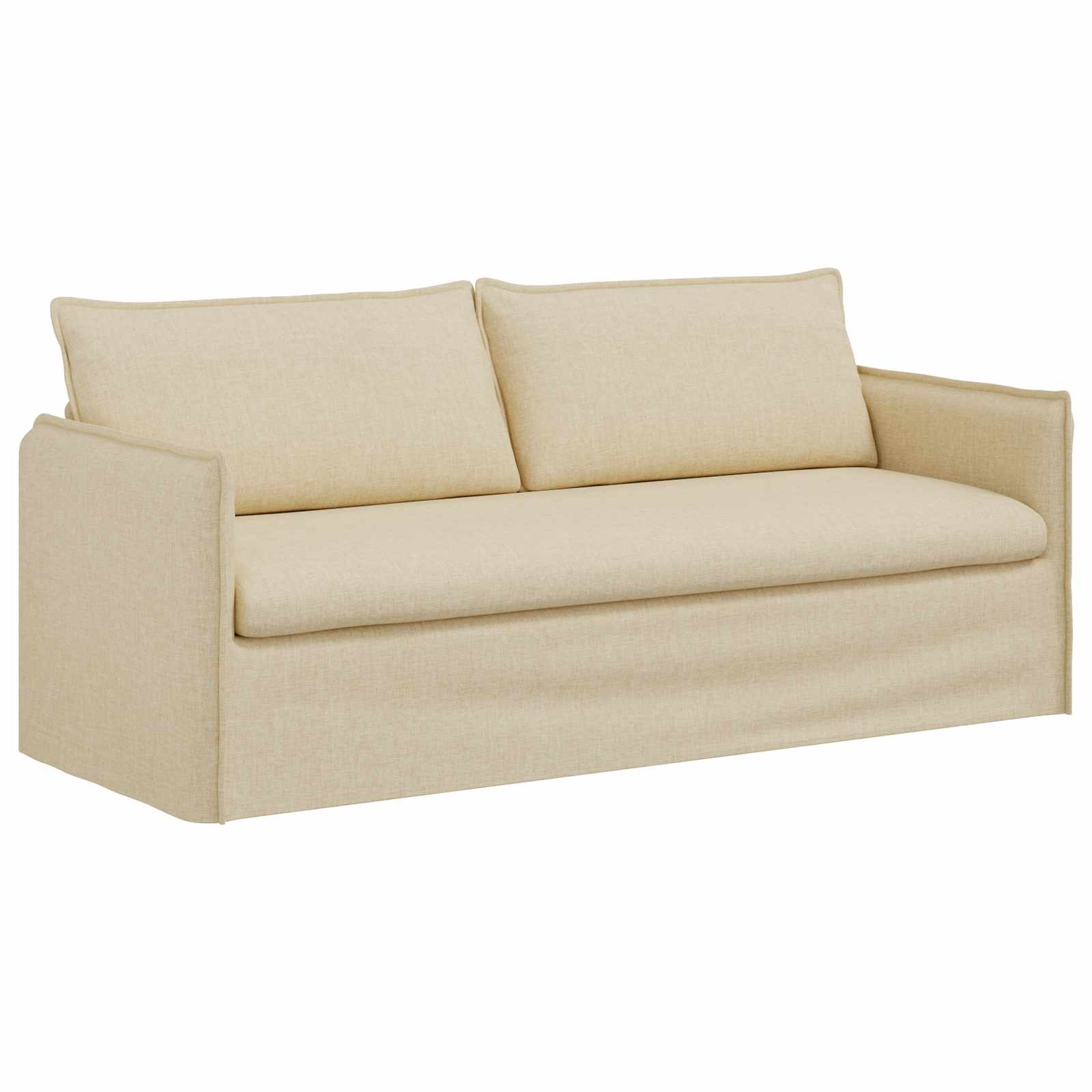 Sofa Creme 196 x 82 x 85 cm Stoff