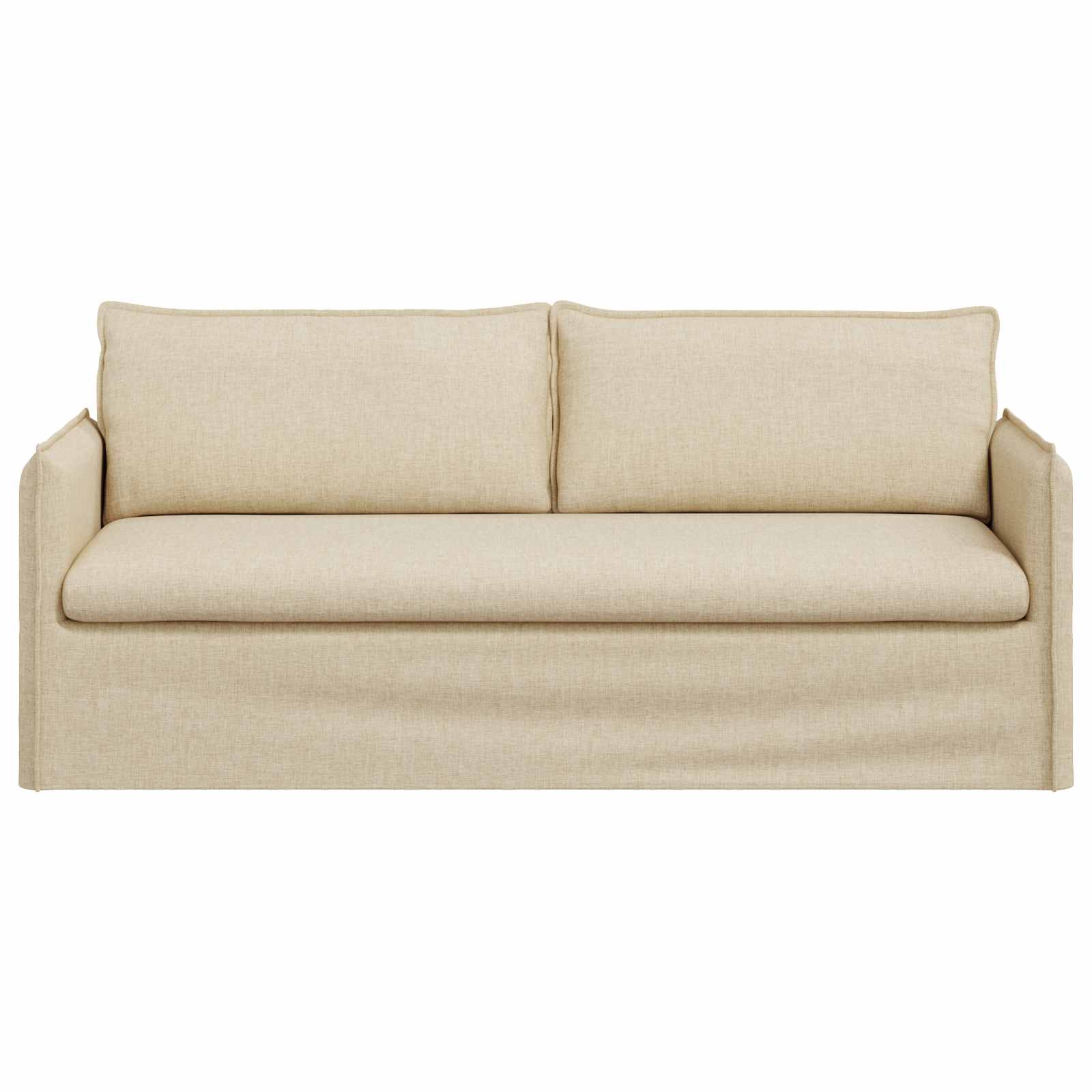 Sofa Creme 196 x 82 x 85 cm Stoff
