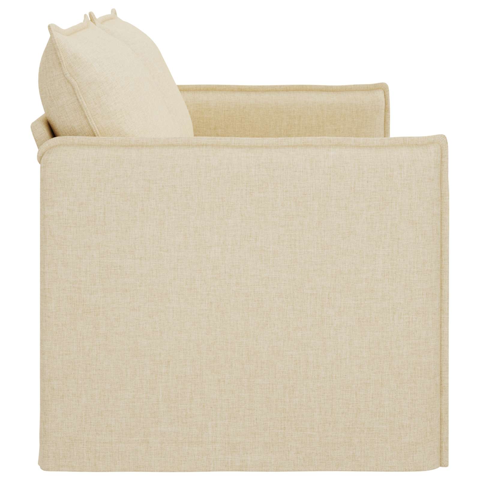 Sofa Creme 196 x 82 x 85 cm Stoff