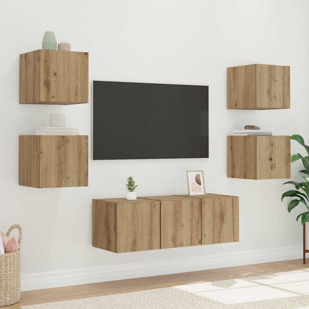 TV-Wandschrank 30,5 x 35 x 30 cm Kunsthandwerk Eiche