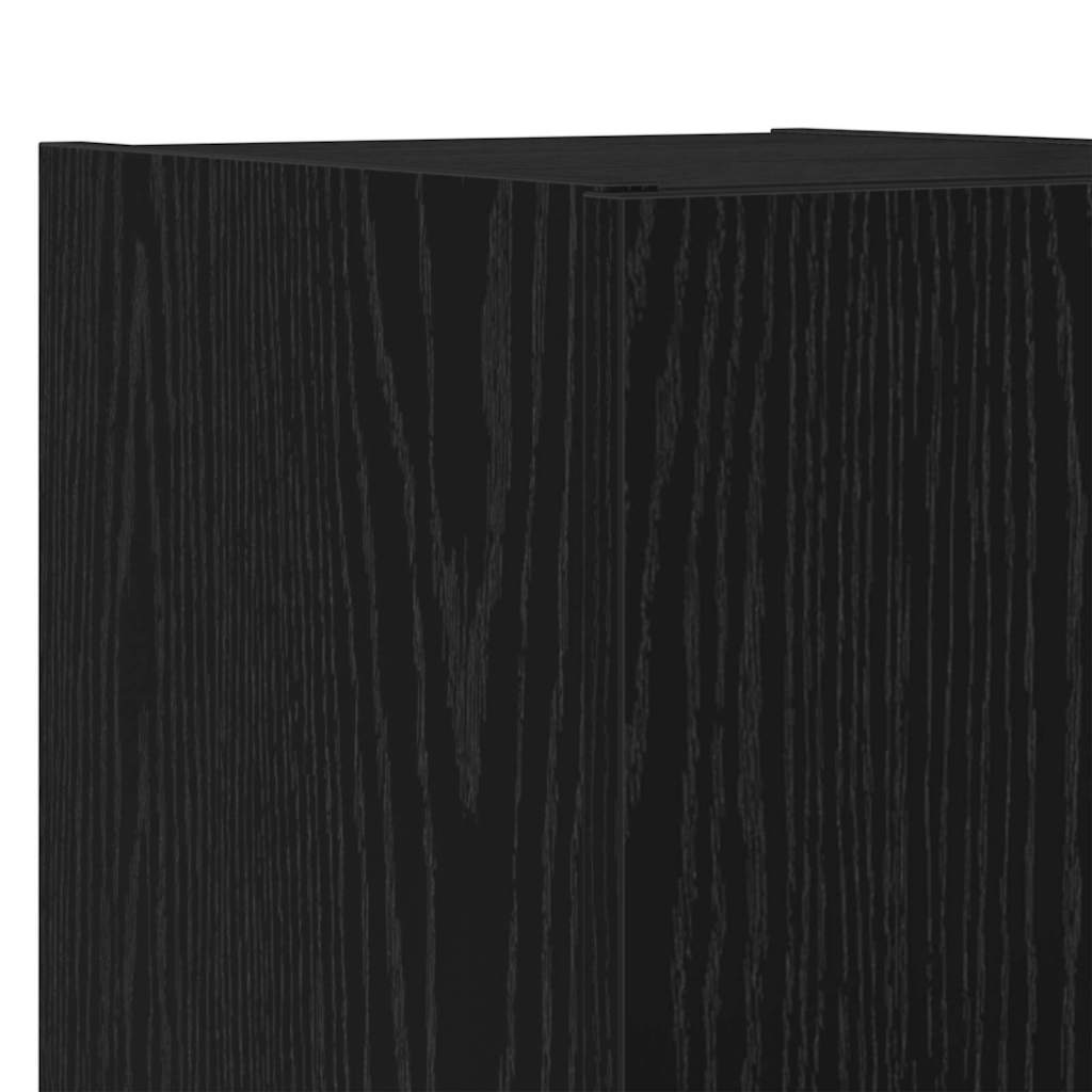 TV-Wandschrank 30,5 x 35 x 30 cm Schwarz Eichen-Optik