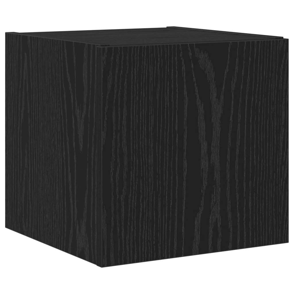 TV-Wandschrank 30,5 x 35 x 30 cm Schwarz Eichen-Optik
