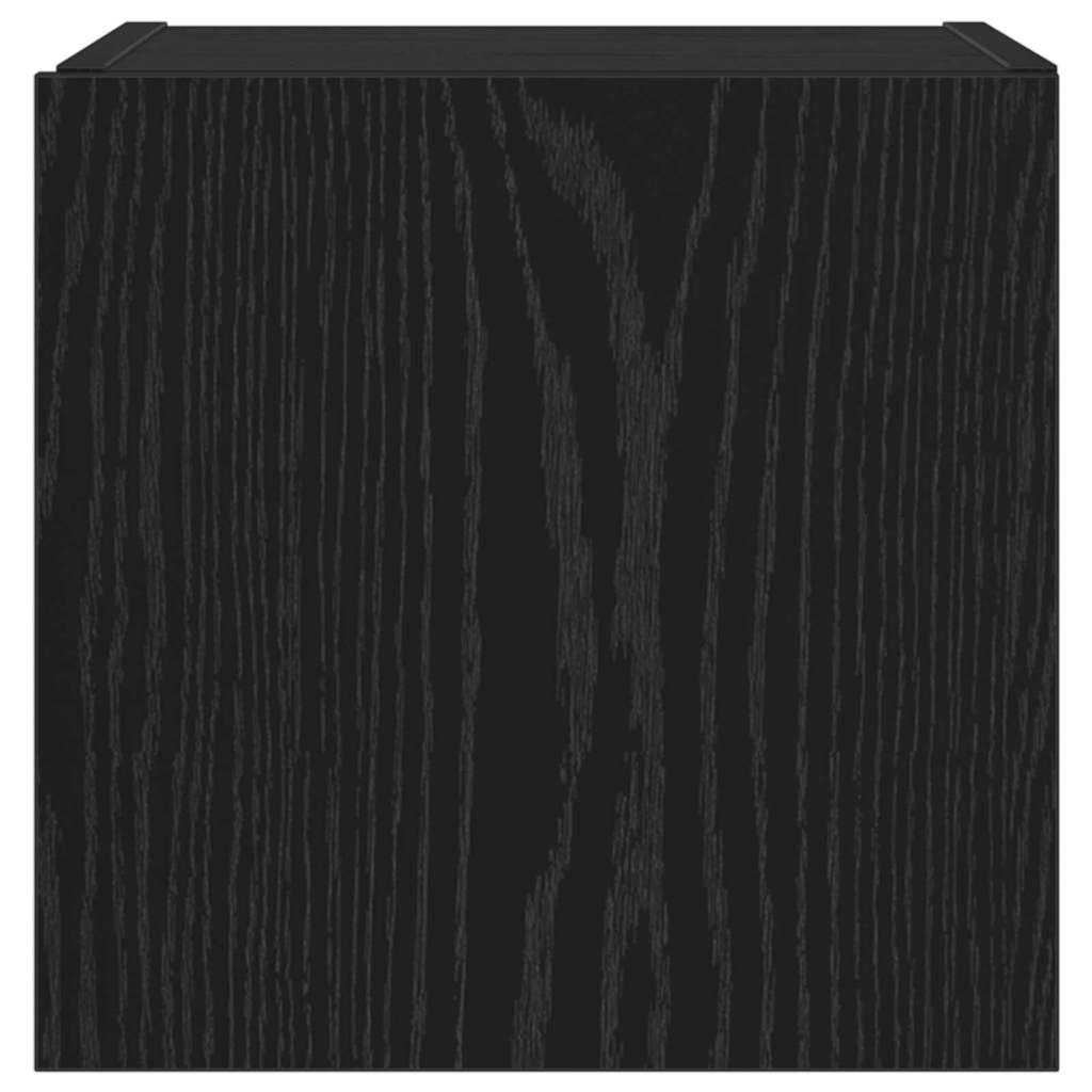 TV-Wandschrank 30,5 x 35 x 30 cm Schwarz Eichen-Optik