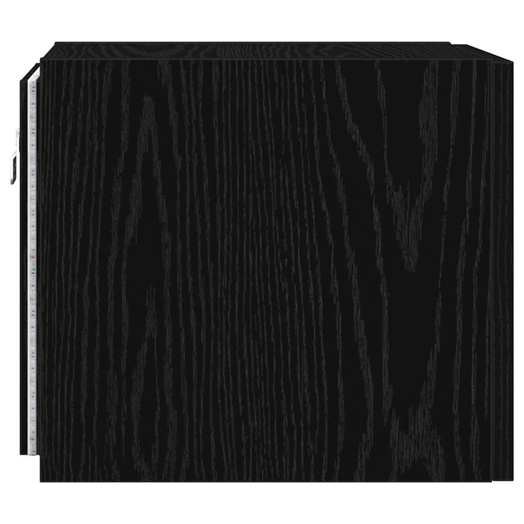 TV-Wandschrank 30,5 x 35 x 30 cm Schwarz Eichen-Optik