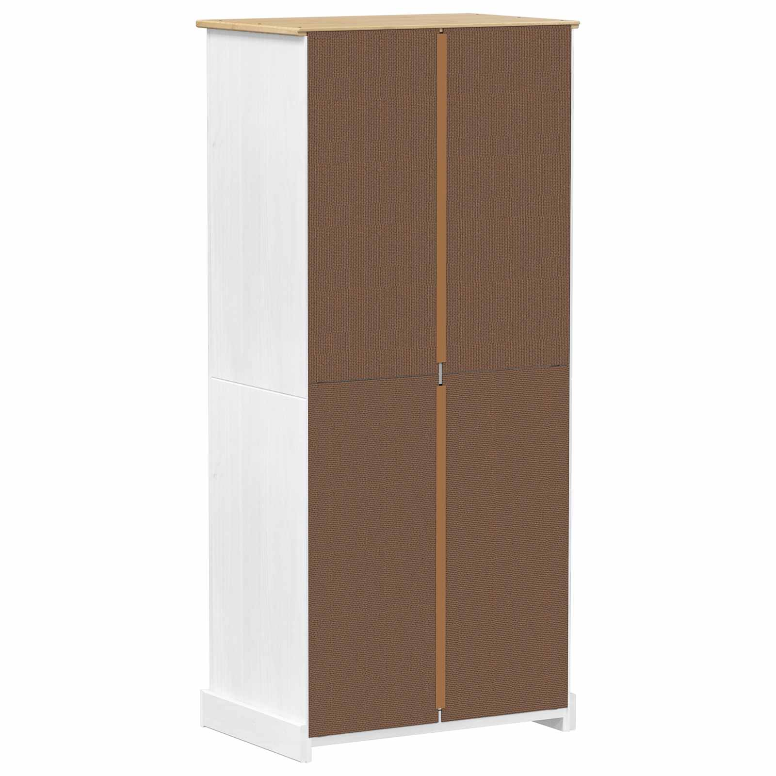 Kleiderschränke Weiß 76 x 50 x 170 cm Massives Kiefernholz